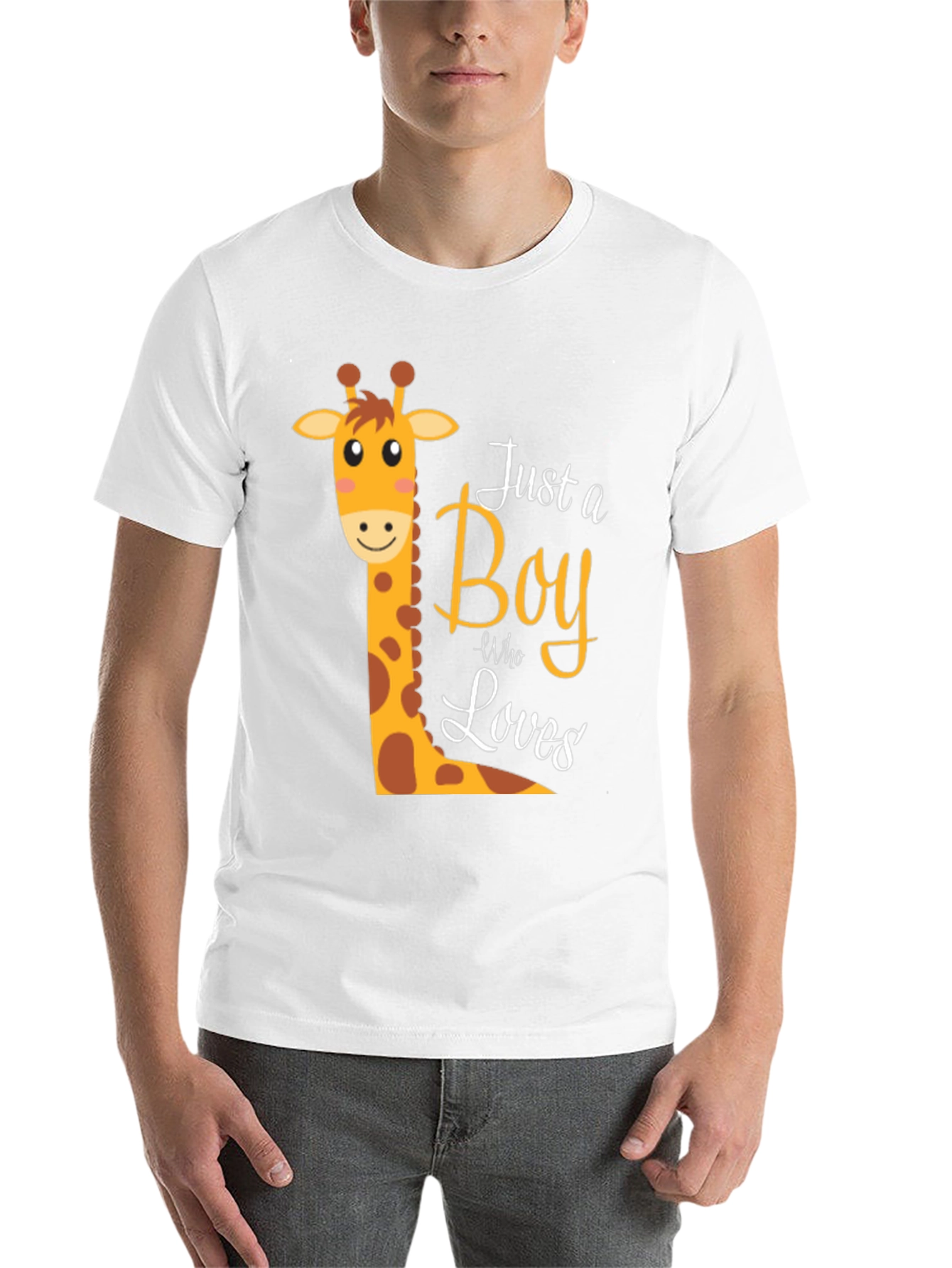Black Boy Giraffe Graphic T-Shirt - Fun & Stylish Tee view 14