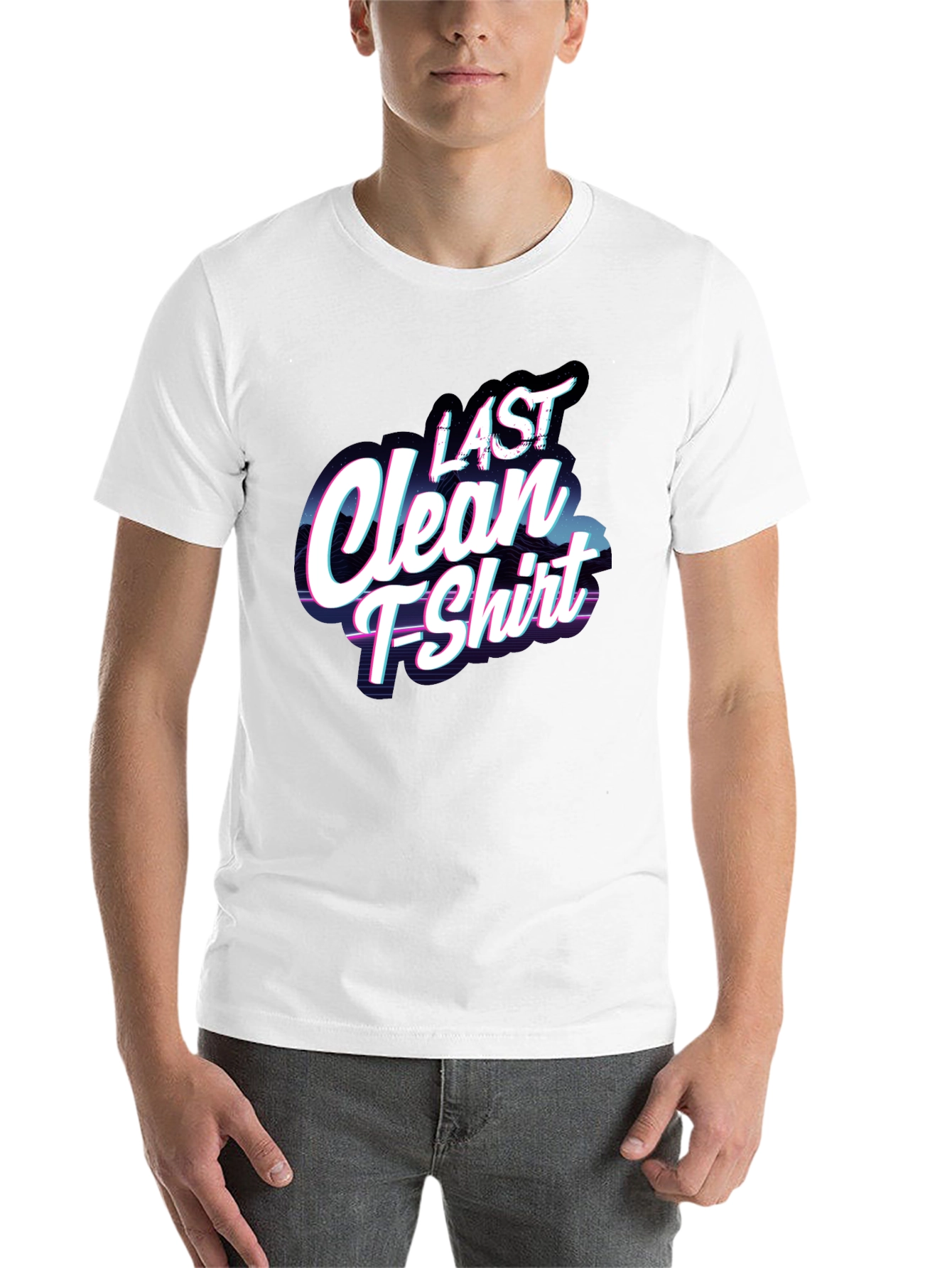 Black Last Clean T-Shirt - Funny Graphic Tee view 14