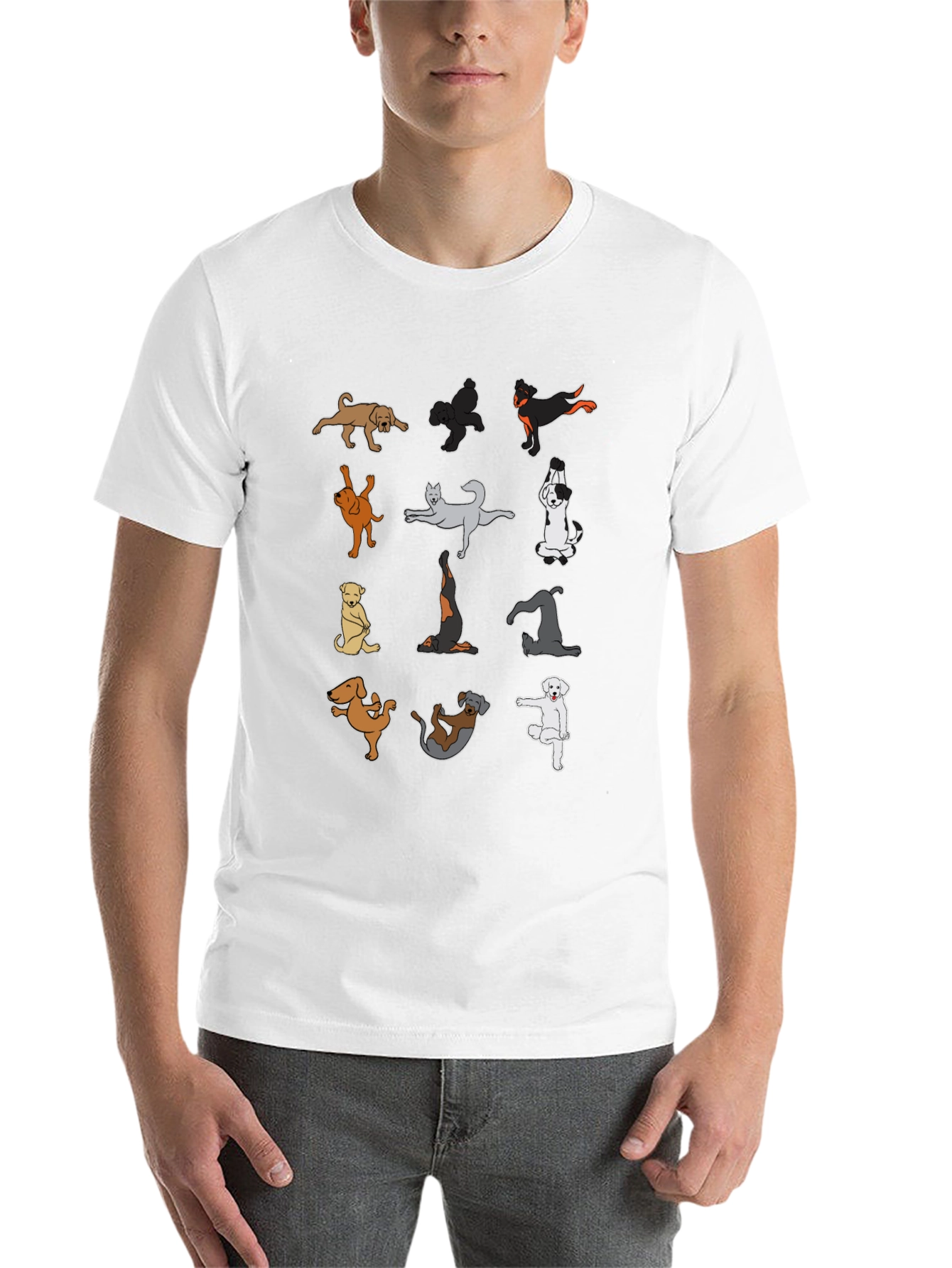 Black Dog Yoga T-Shirt - Cute Canine Poses view 14