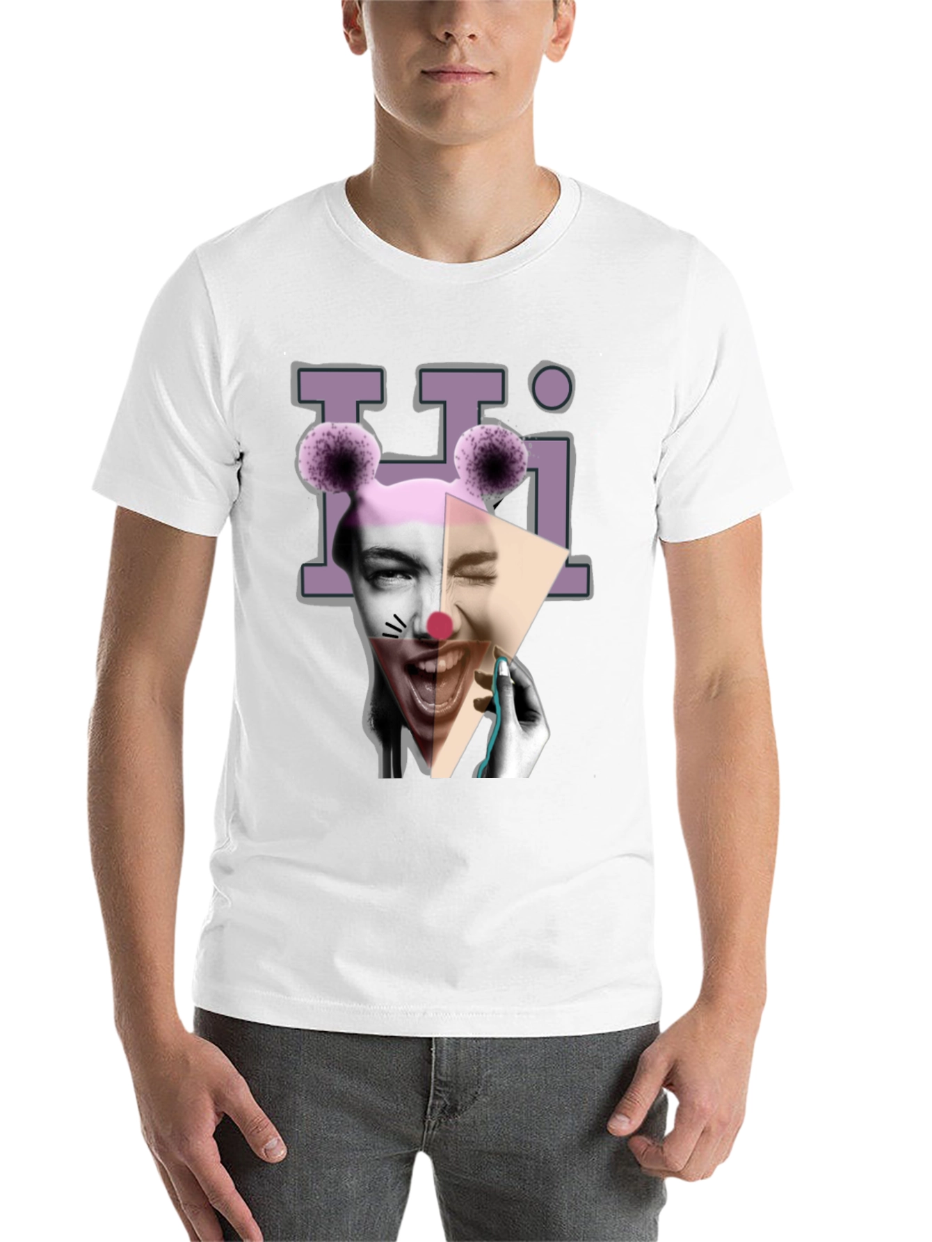 Black Clowncore Graphic Print Black T-Shirt view 14