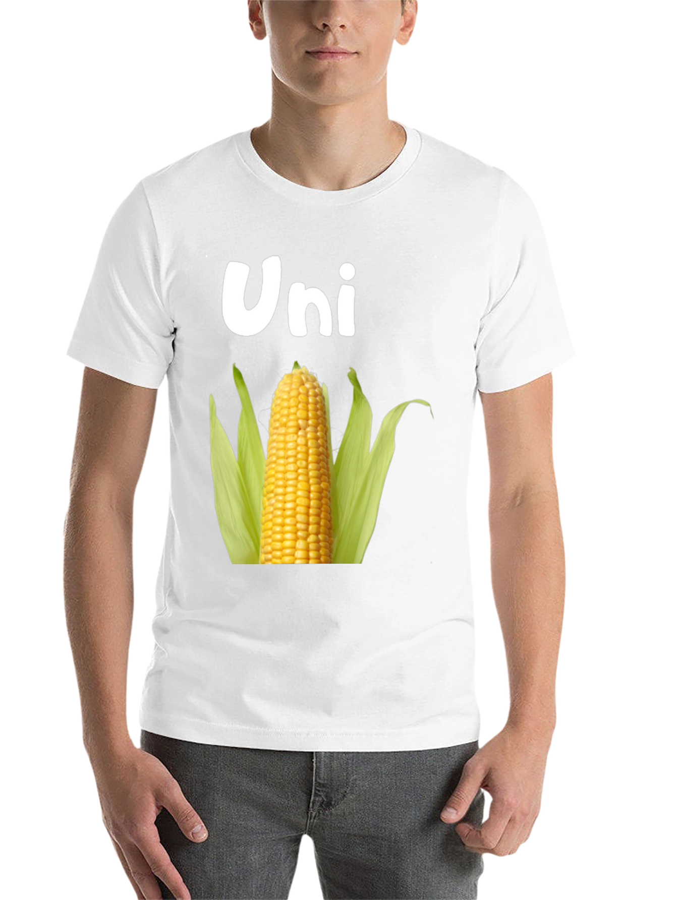 Black Uni Corn T-Shirt - Novelty Food Pun Tee view 14