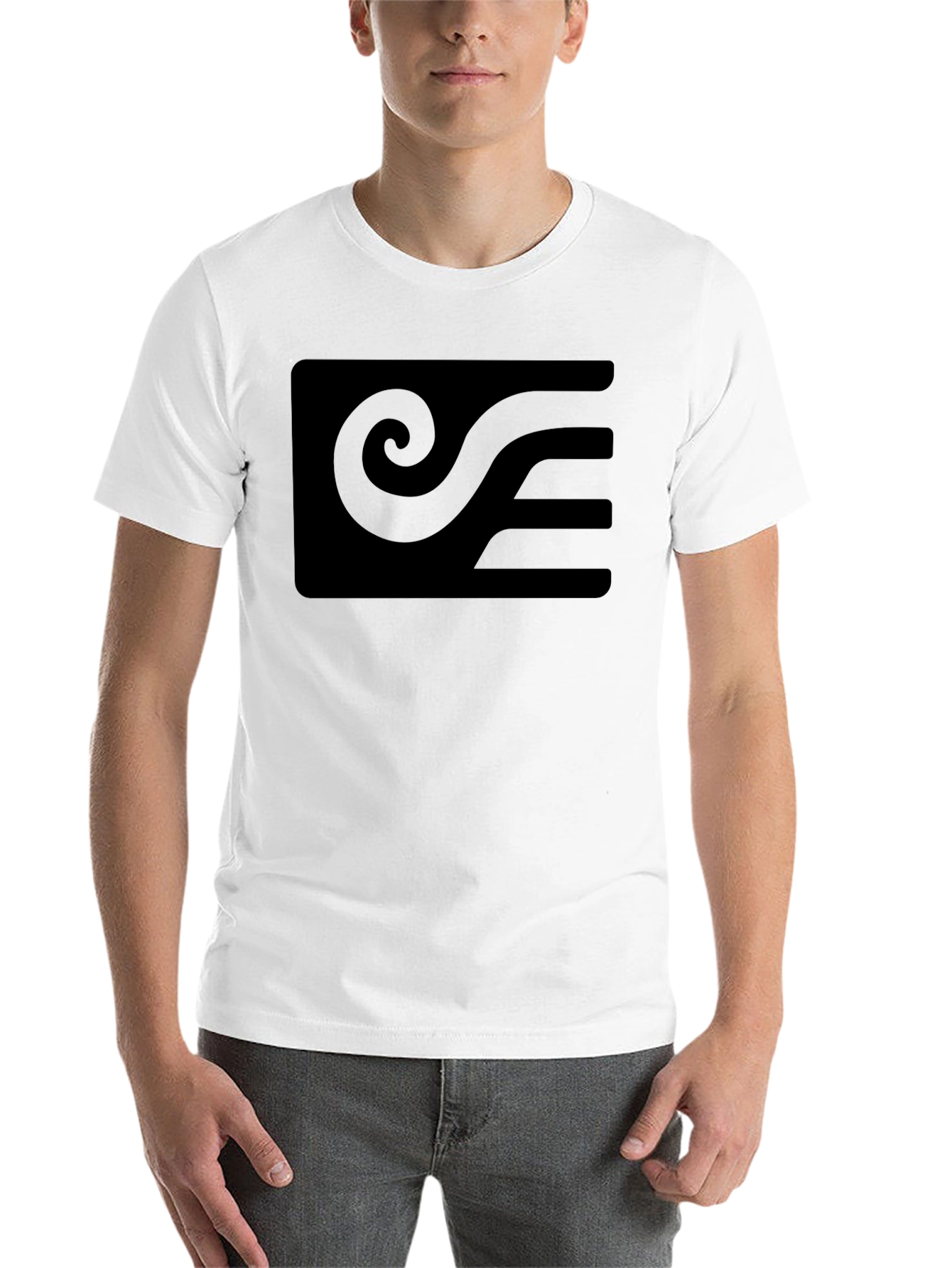 Black Modern Graphic Tee - Black view 14