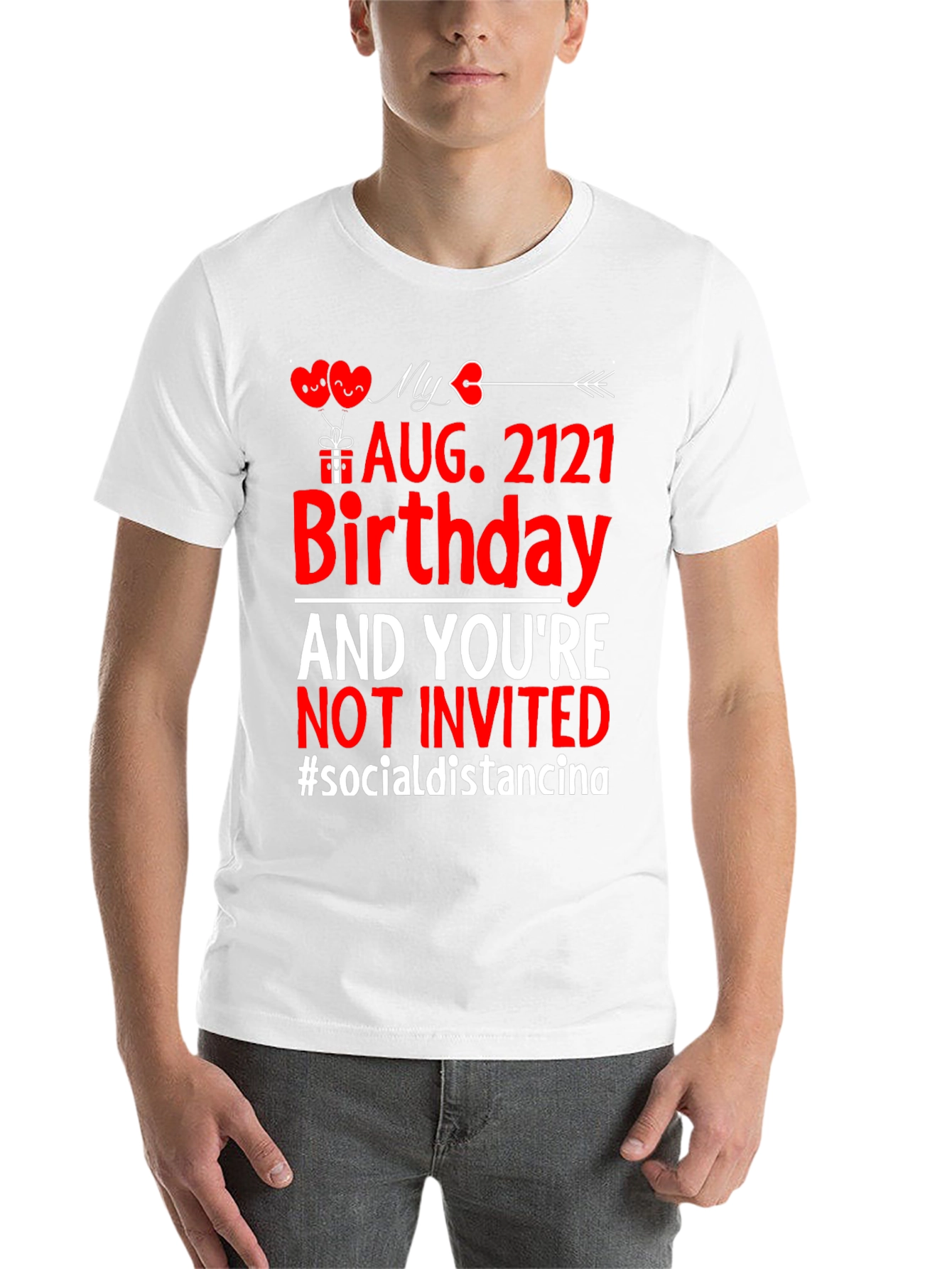 Black Funny Birthday Social Distancing T-Shirt view 14