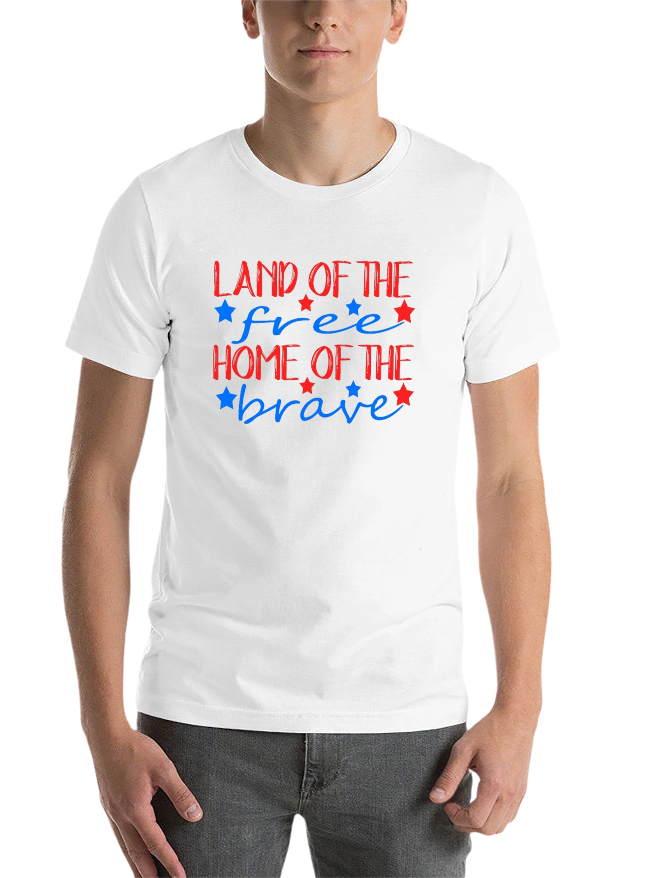 Black Patriotic Land of the Free Graphic Tee view 14