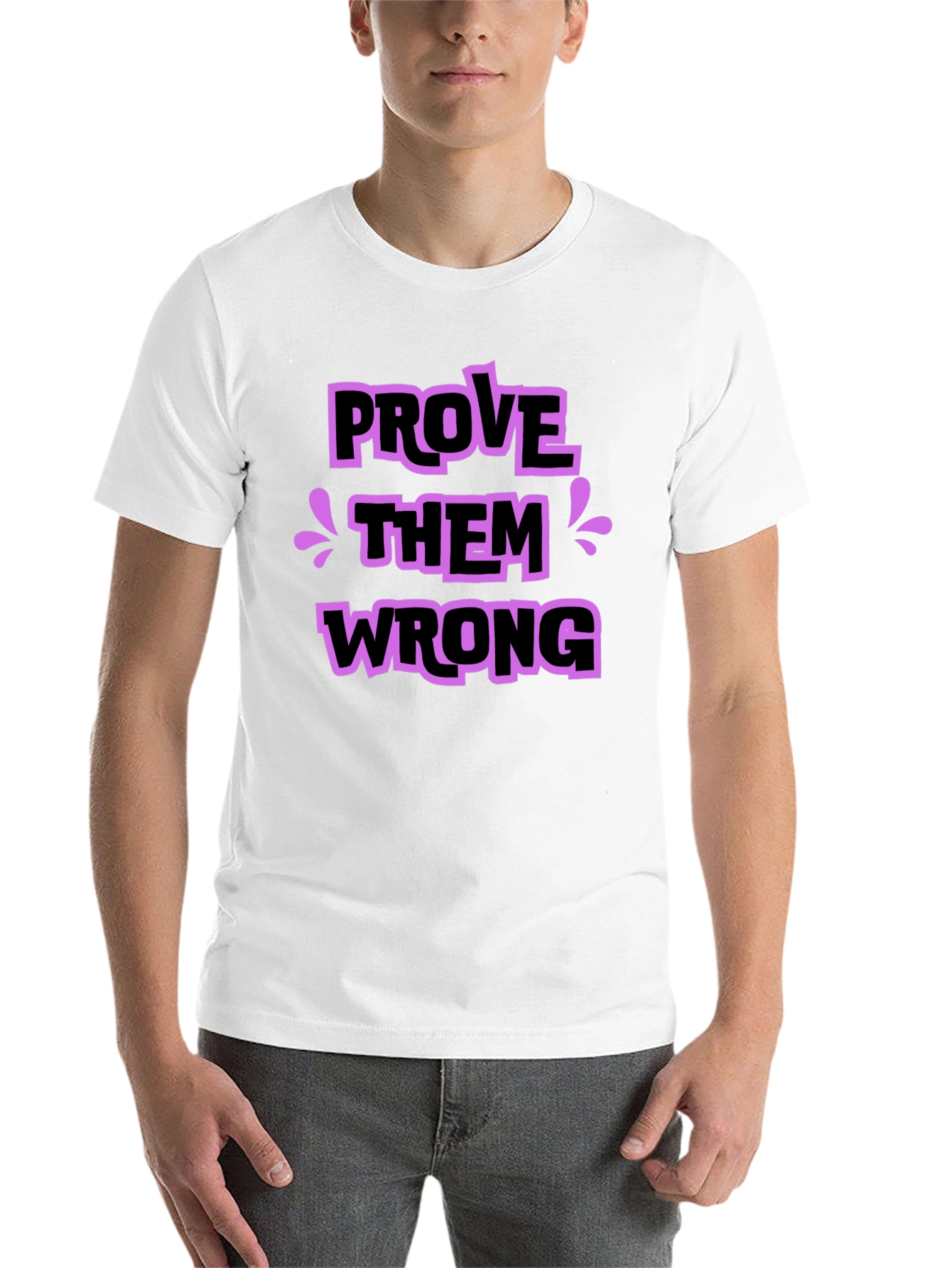 Black Prove Them Wrong Graphic Tee - Stylish Statement Shirt view 14