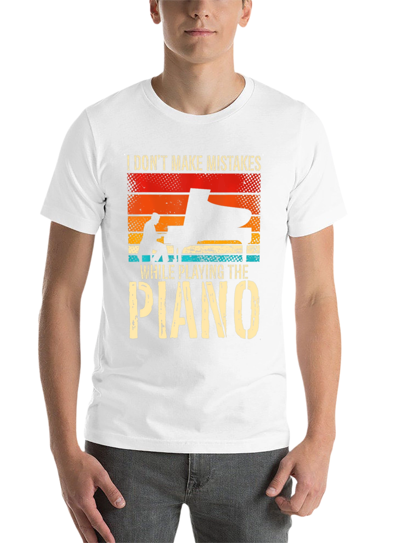 Black Piano Player T-Shirt: I Don't Make Mistakes view 14
