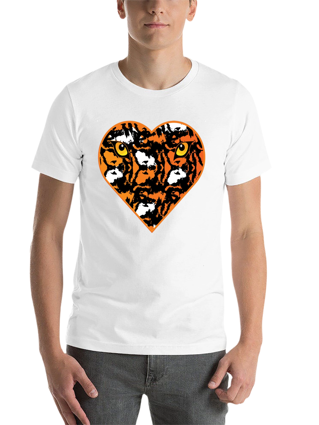 Black Tiger Heart Graphic T-Shirt - Black view 14