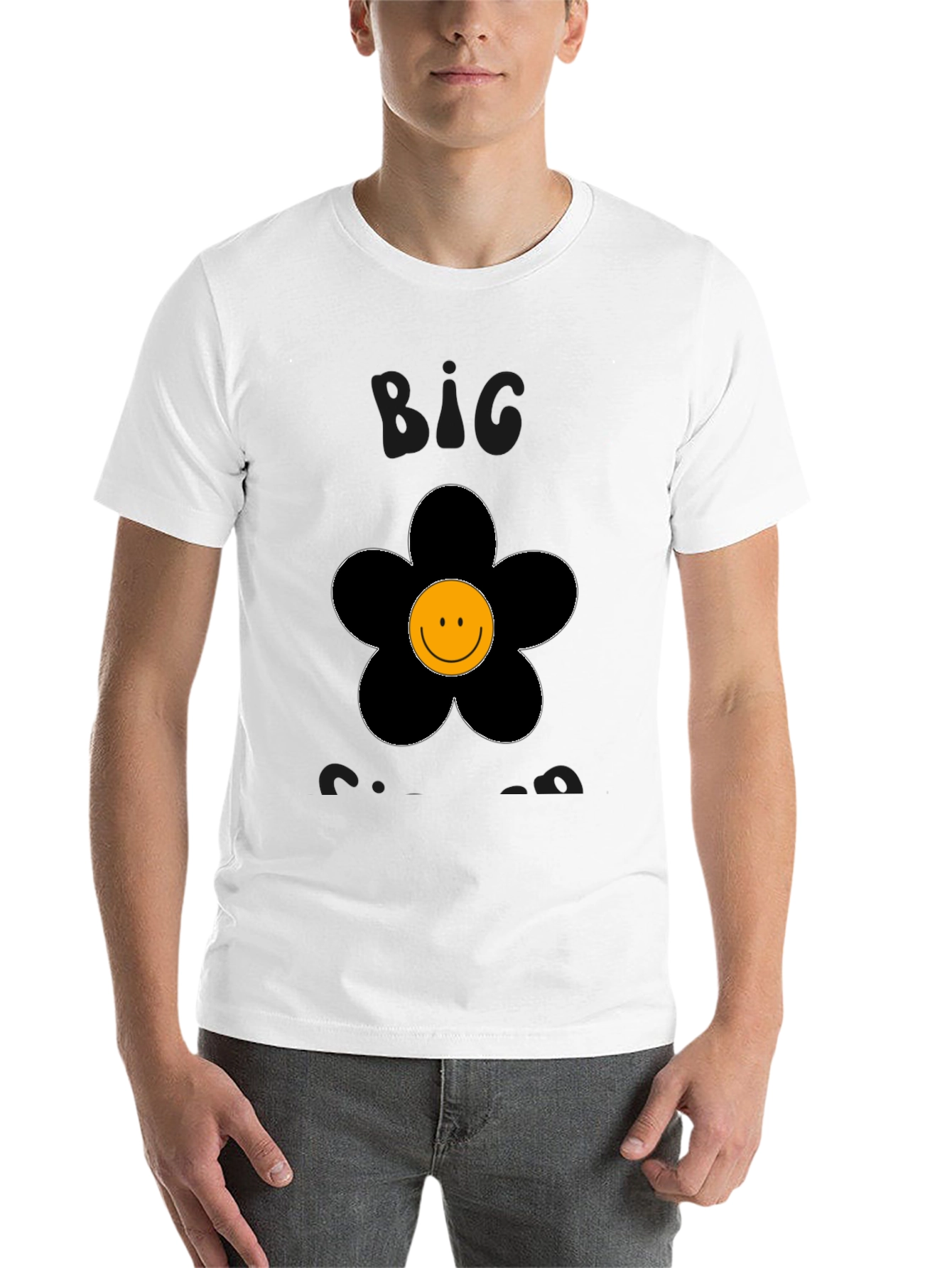 Black Big Smiles Smiley Face Flower Graphic T-Shirt view 14