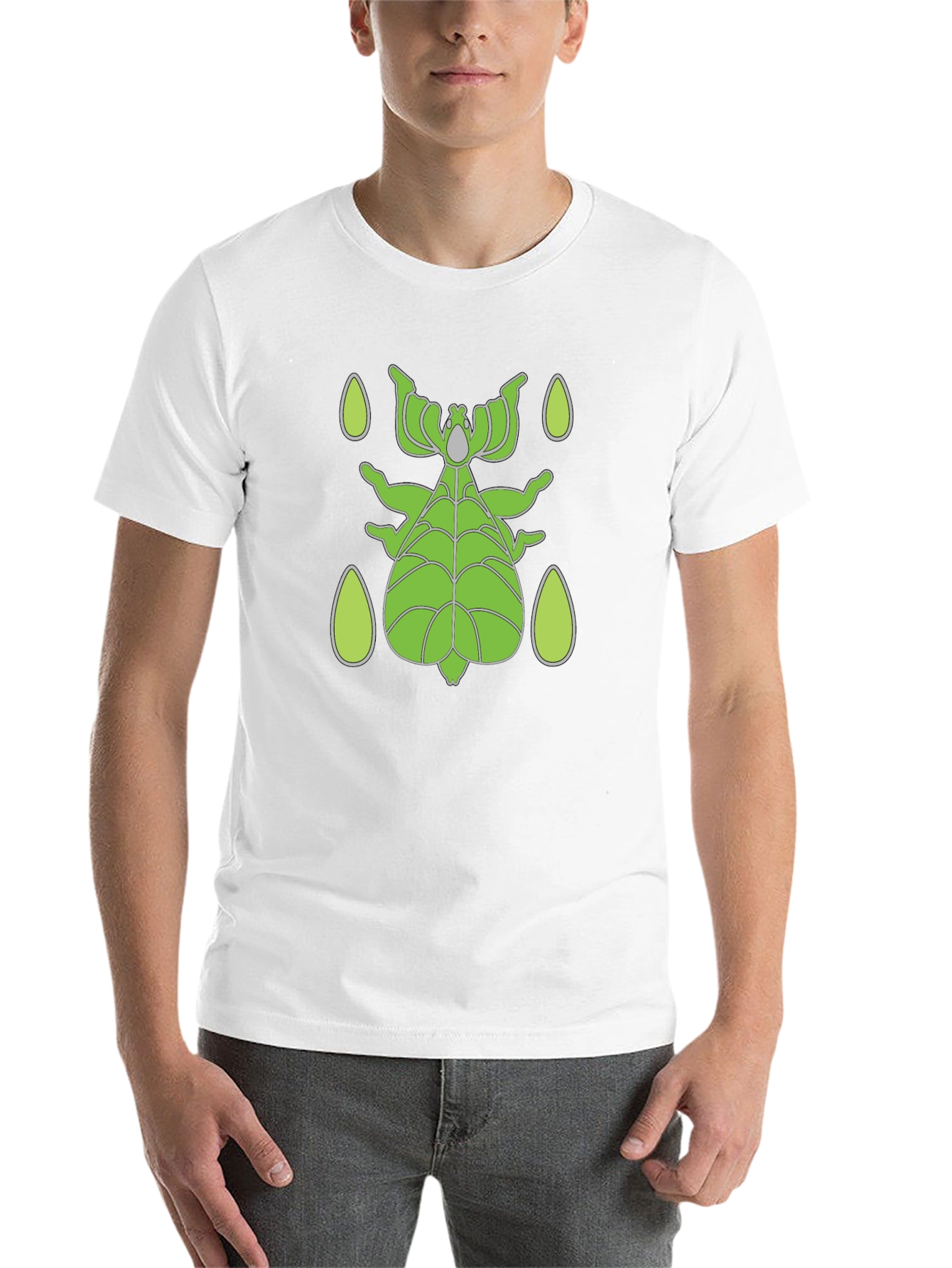 Black Green Stick Bug T-Shirt - Unique Insect Design view 14