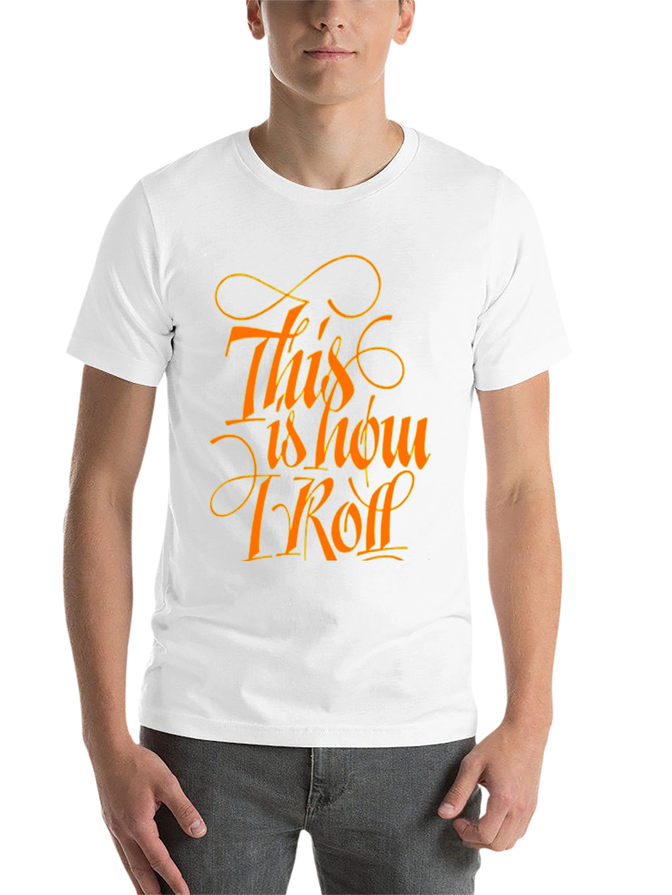 Black This Is How I Roll Funny Graphic Tee - Black view 14