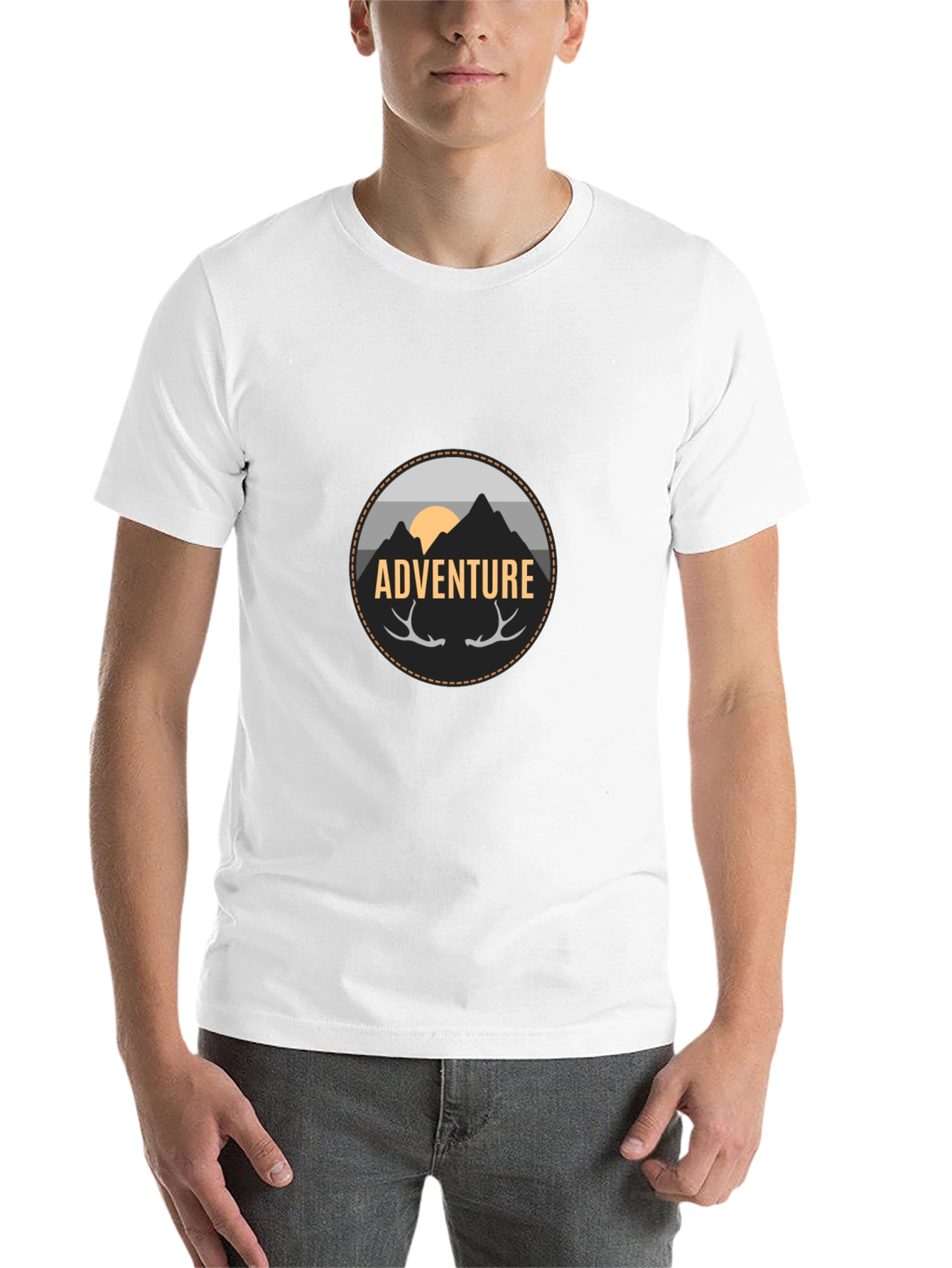 Black Adventure Graphic Tee - Men's Black T-Shirt view 14