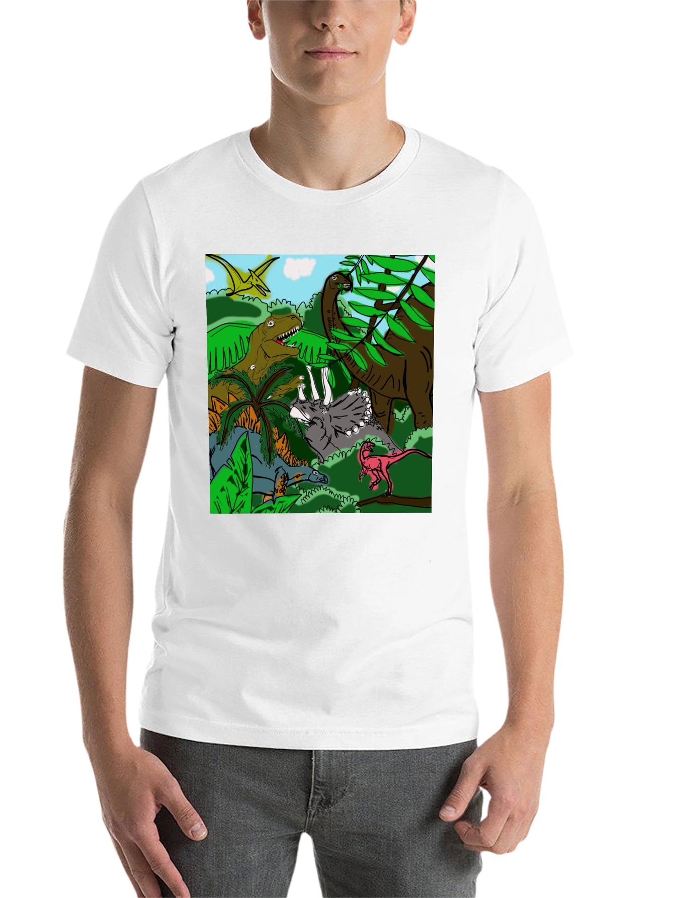 Black Dinosaur T-Shirt: Prehistoric Adventure Tee view 14