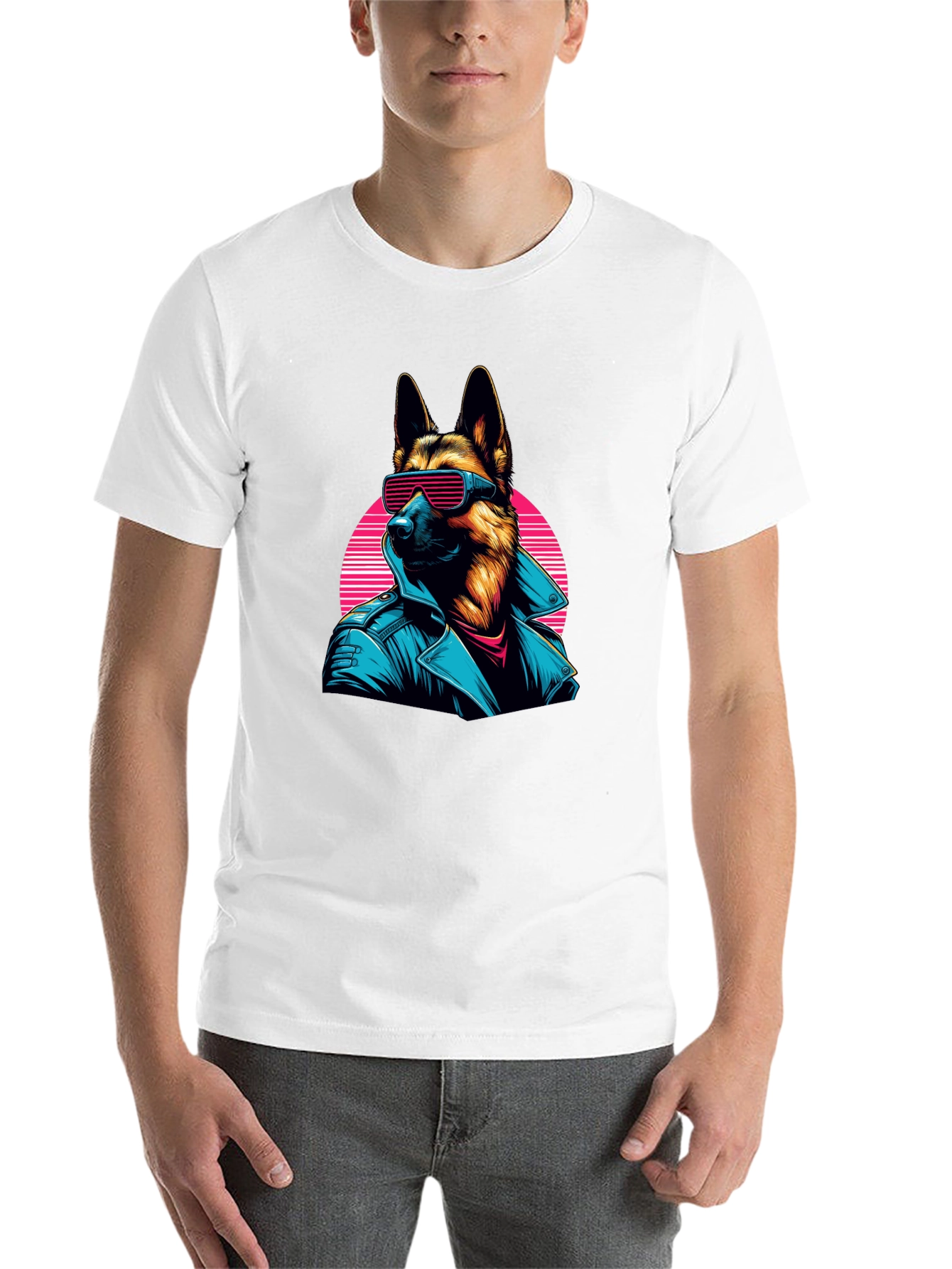 Black Retro Dog T-Shirt view 14