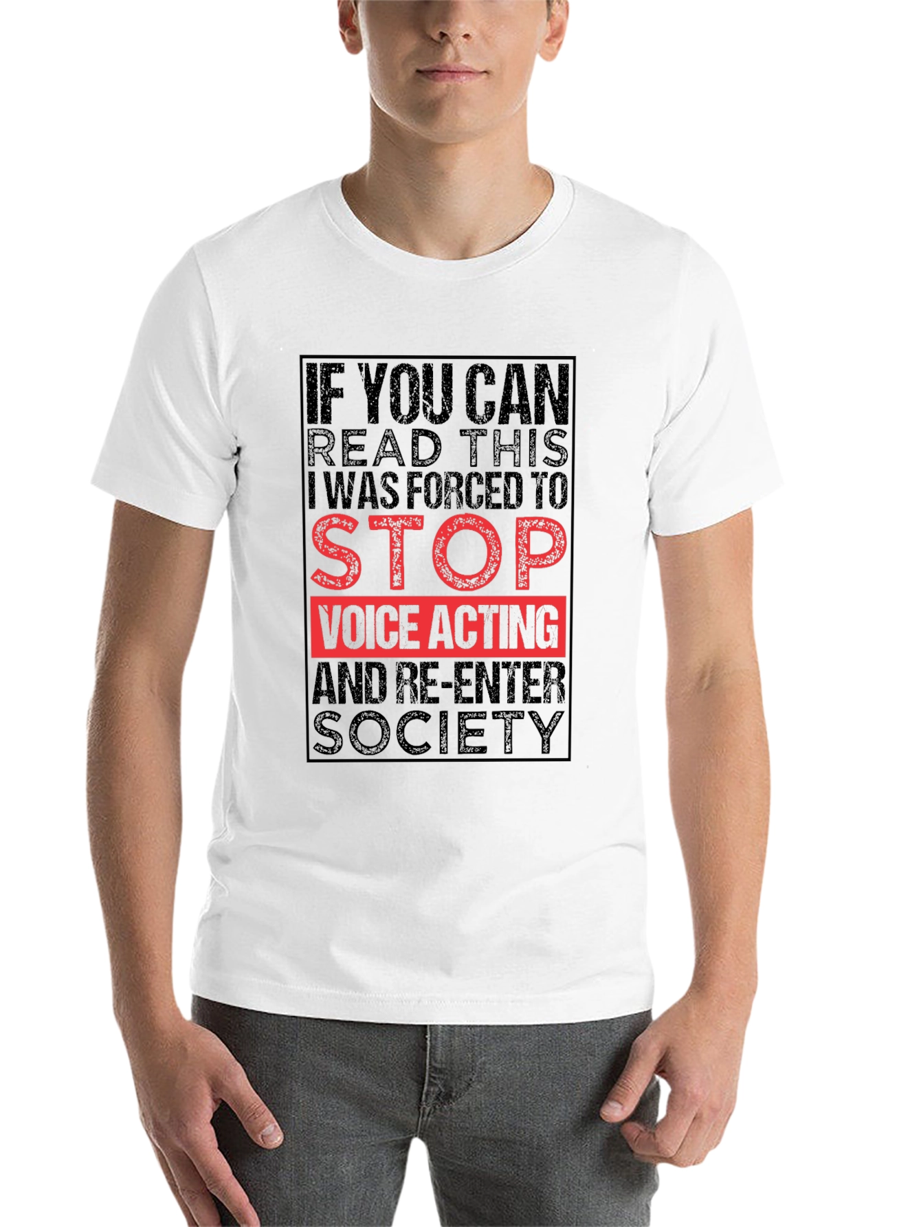 Black If You Can Read This Voice Acting T-Shirt view 14