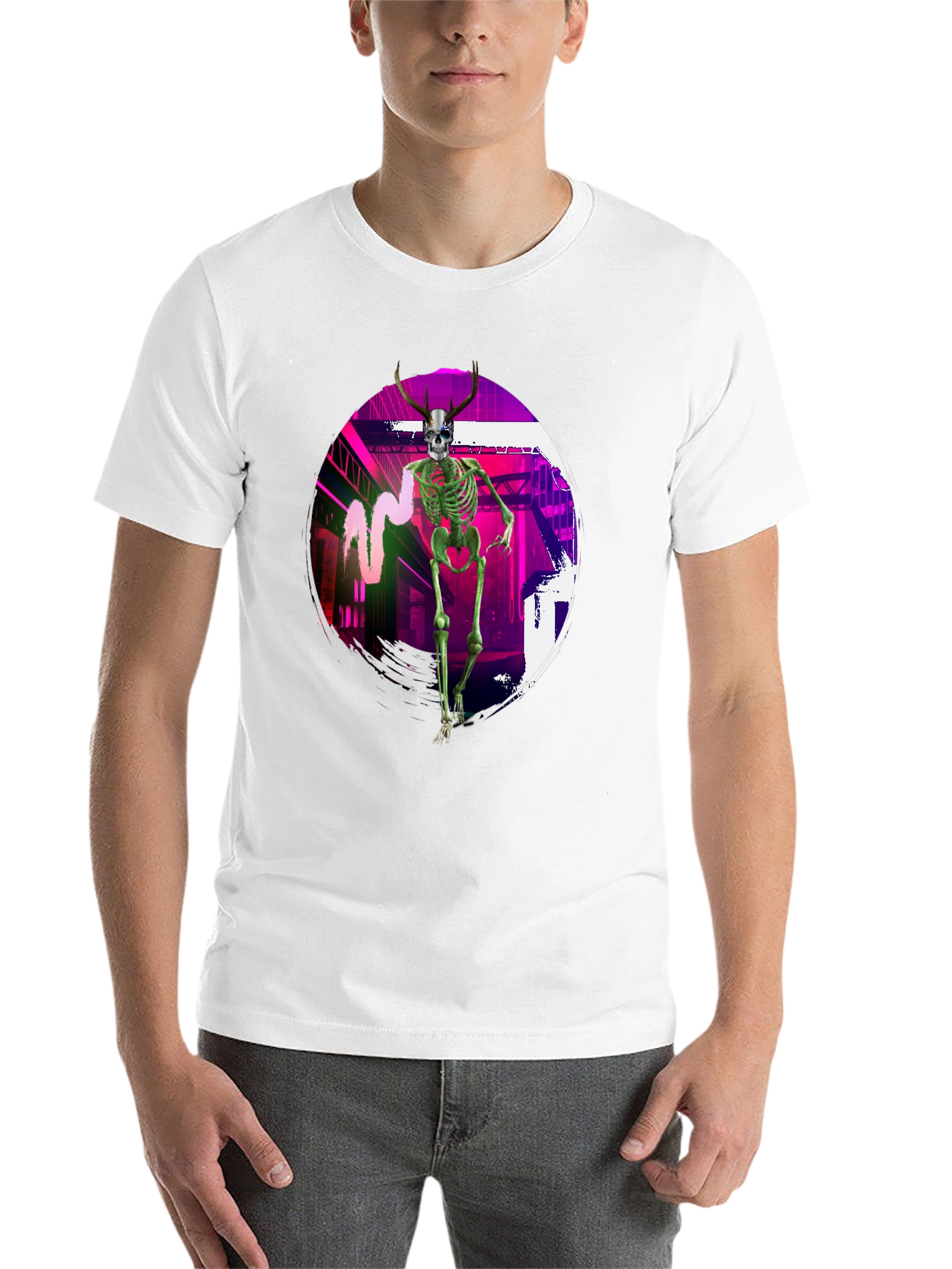 Black Skeleton Graphic T-Shirt - Unique Streetwear Design view 14