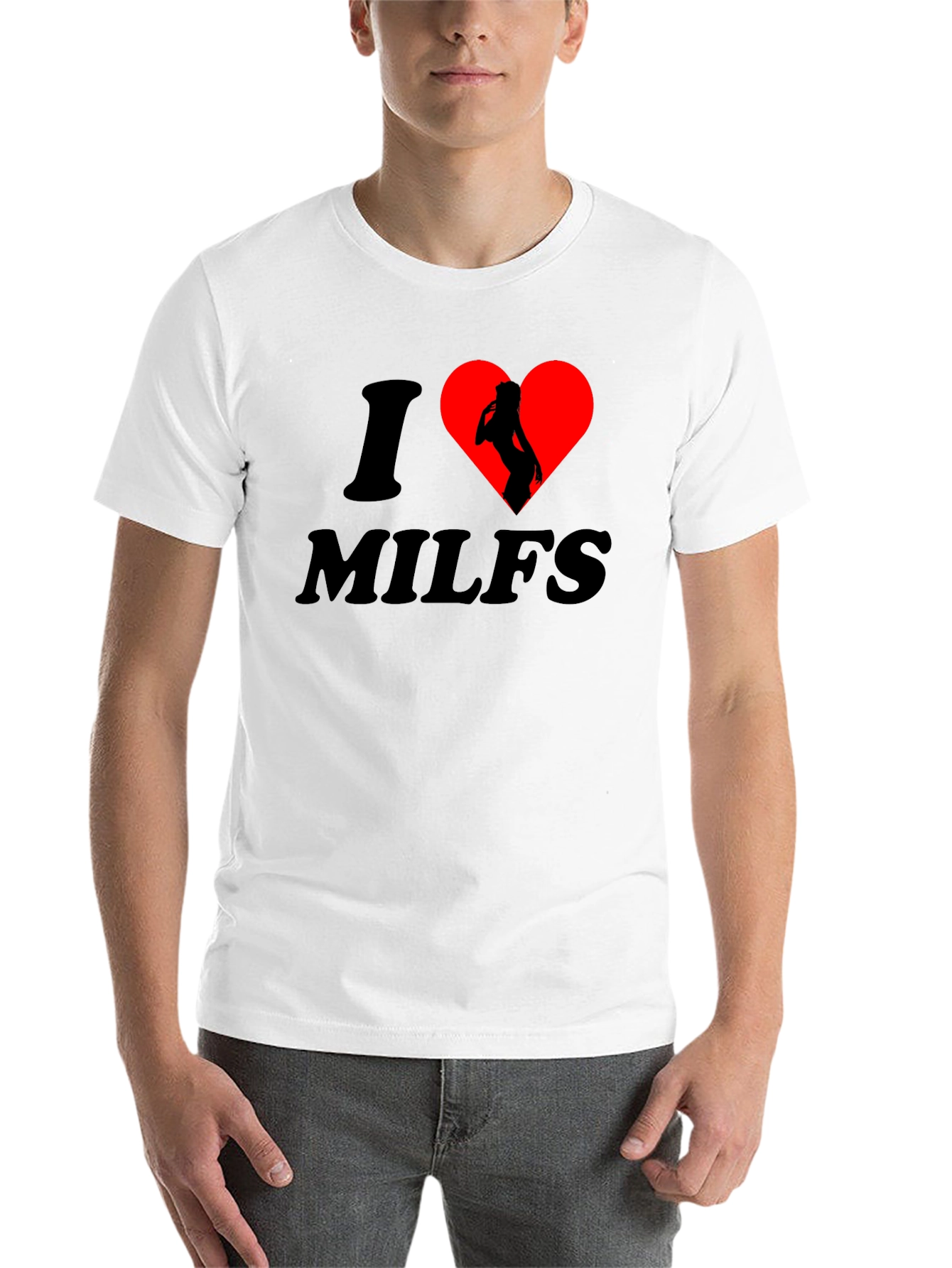 Black I Heart MILFS T-Shirt: Bold Graphic Tee for Confident Individuals view 14