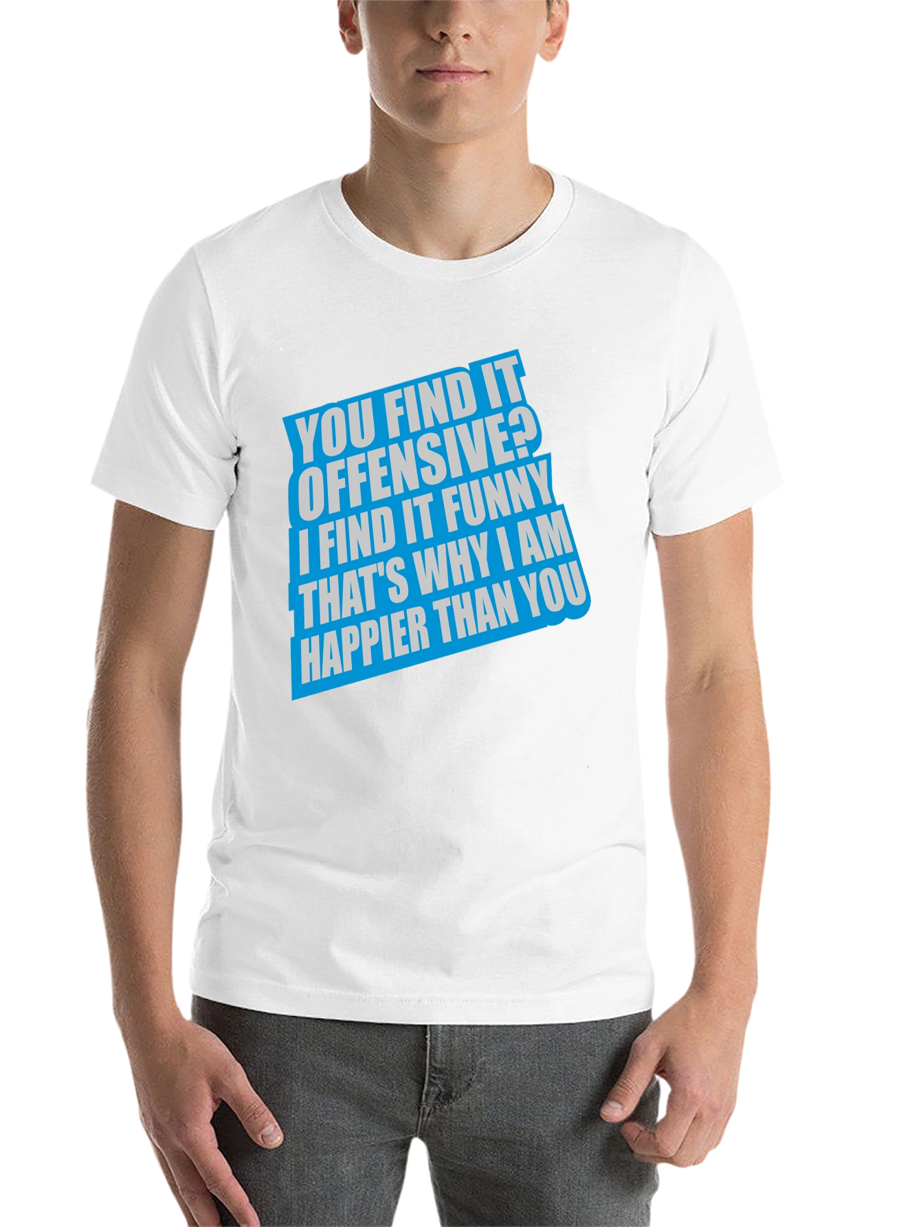 Black Offensive Funny Graphic T-Shirt - Black view 14