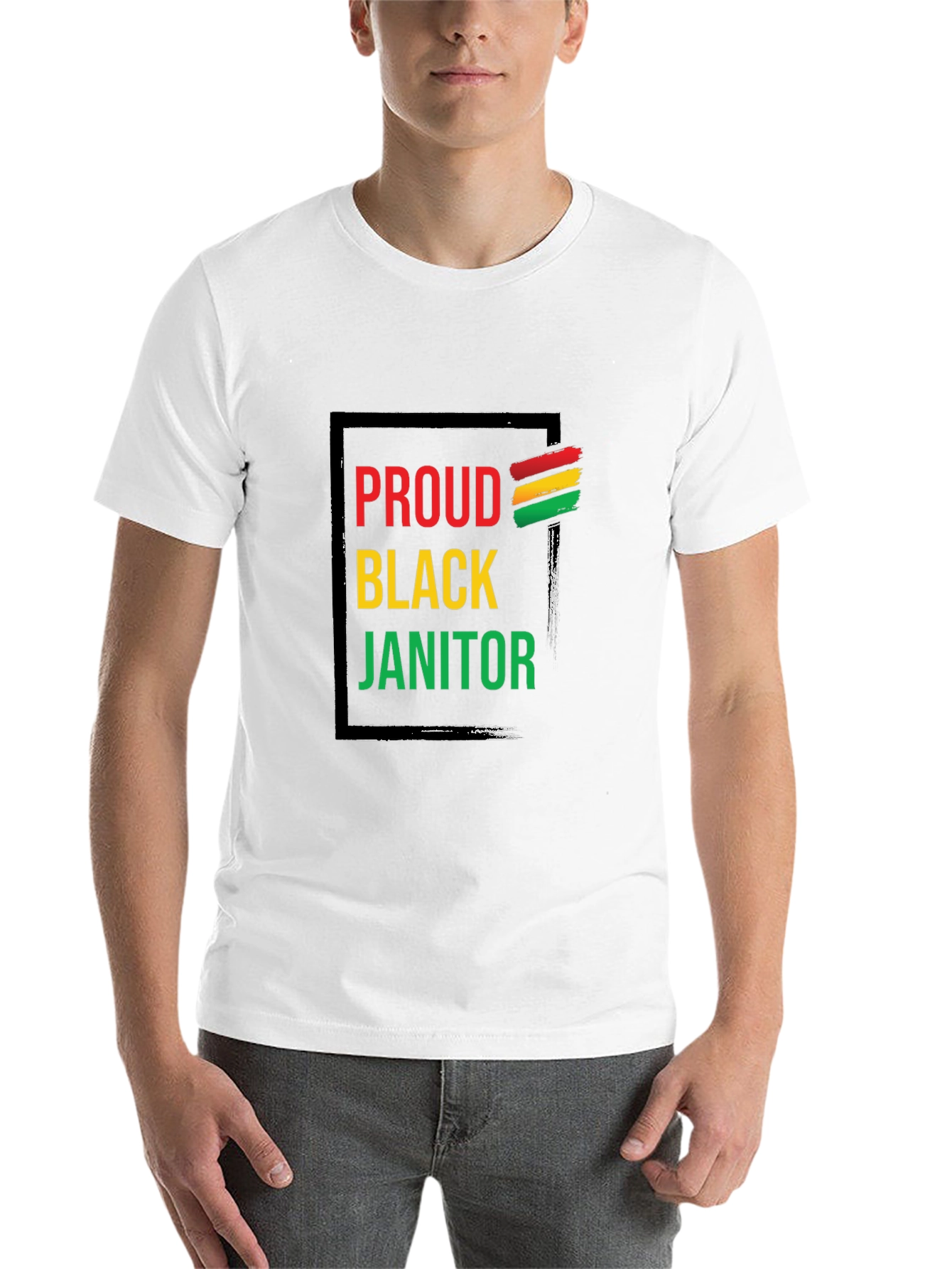Black Proud Black Janitor T-Shirt view 14