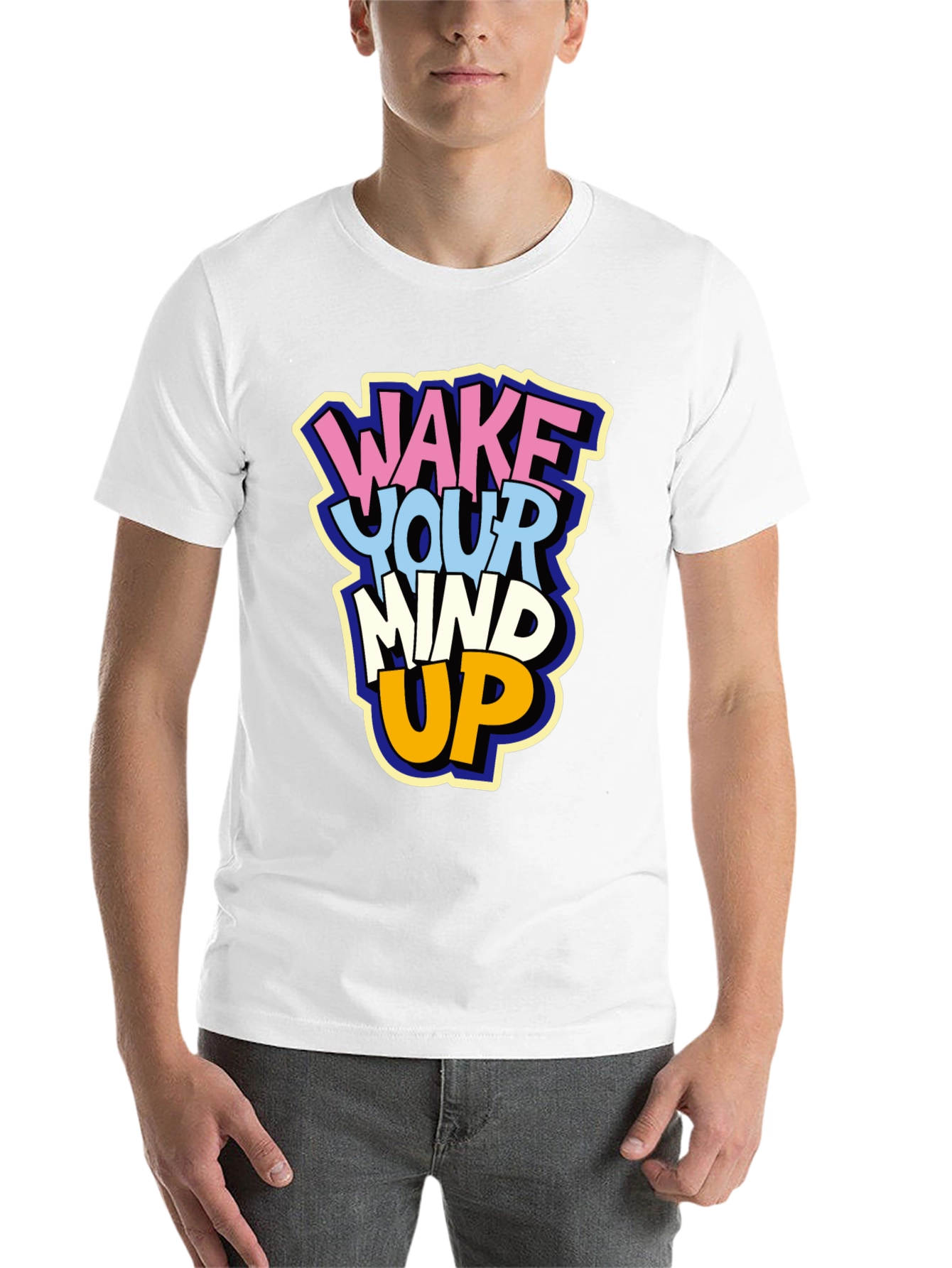 Black Wake Your Mind Up Graphic T-Shirt view 14