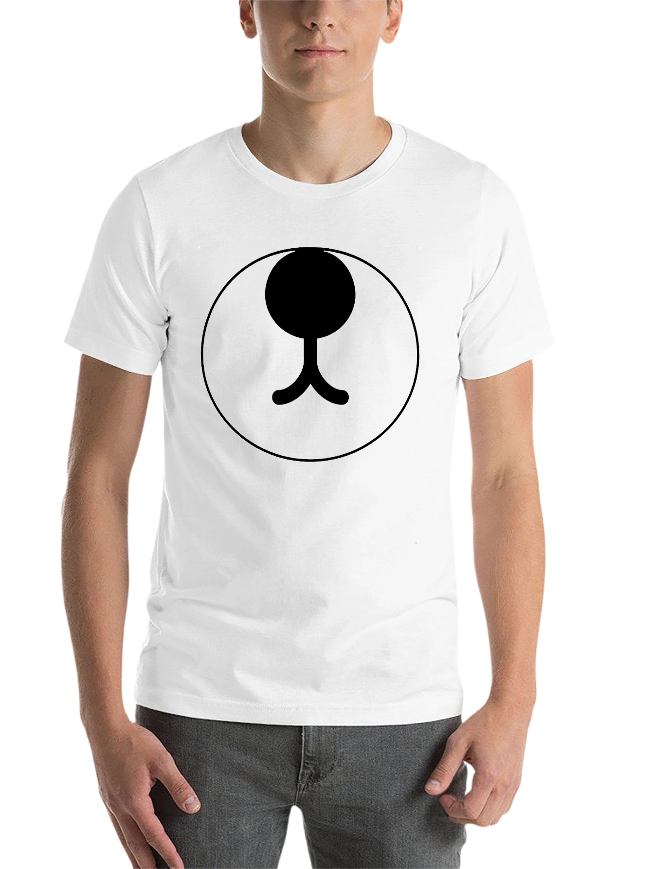 Black Black Bear Face Graphic Tee - Minimalist Style view 14