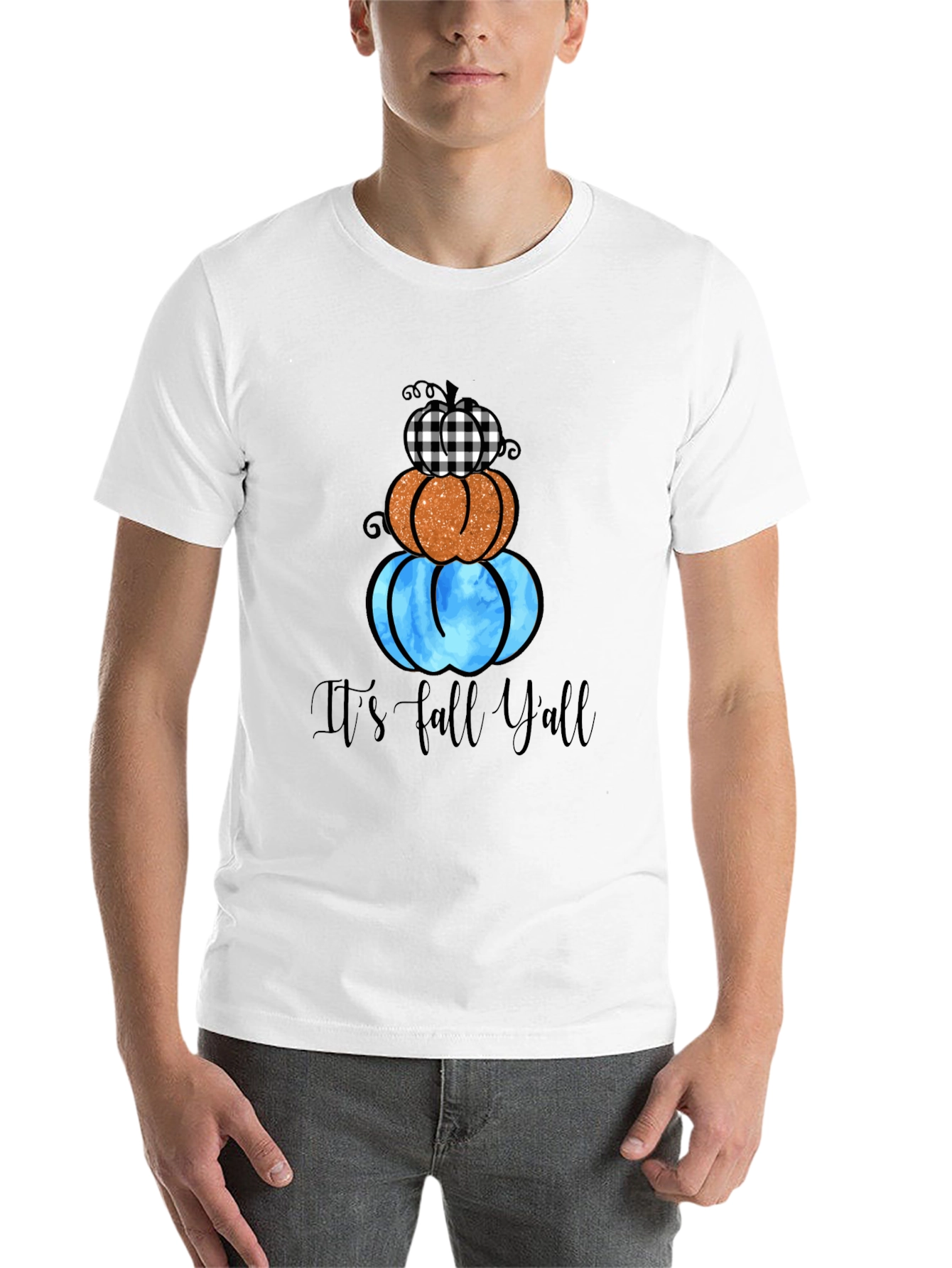 Black Fall Y'all Pumpkin Stack Tee view 14