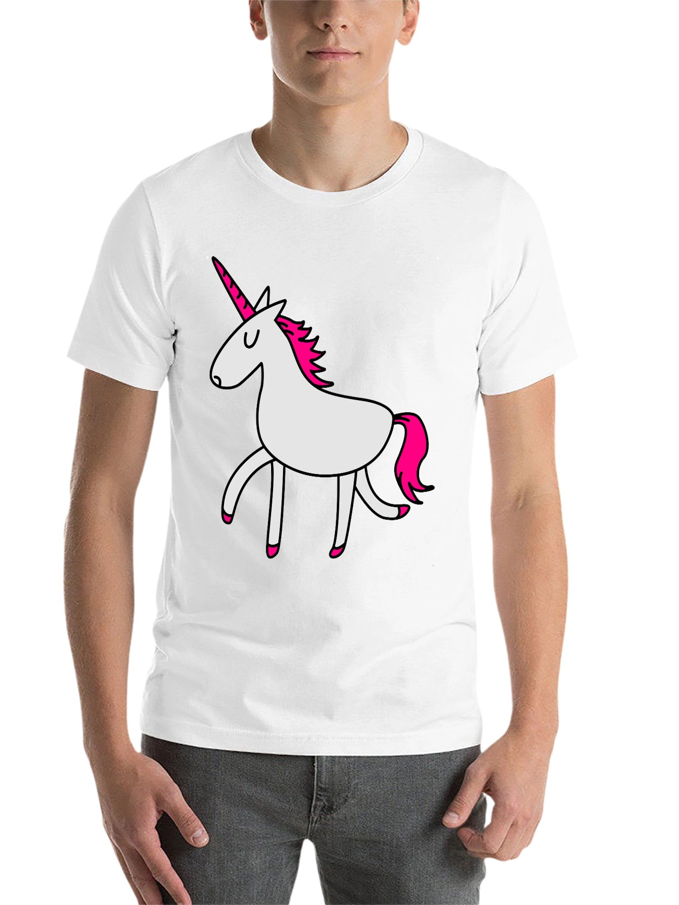 Black Unicorn Graphic T-Shirt - Black Crew Neck Tee view 14