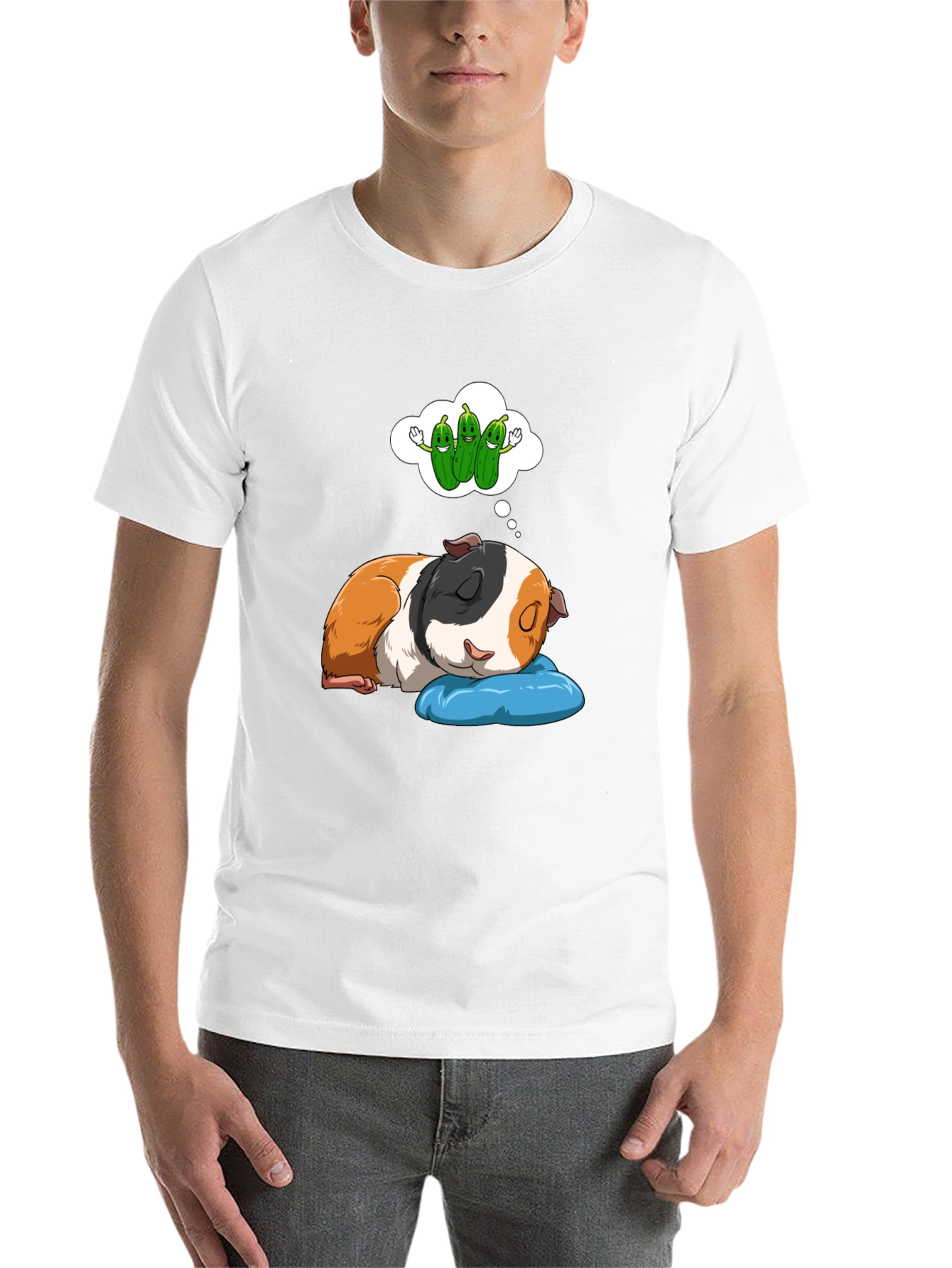 Black Dreaming Guinea Pig T-Shirt - Cute Pet Lover Tee view 14