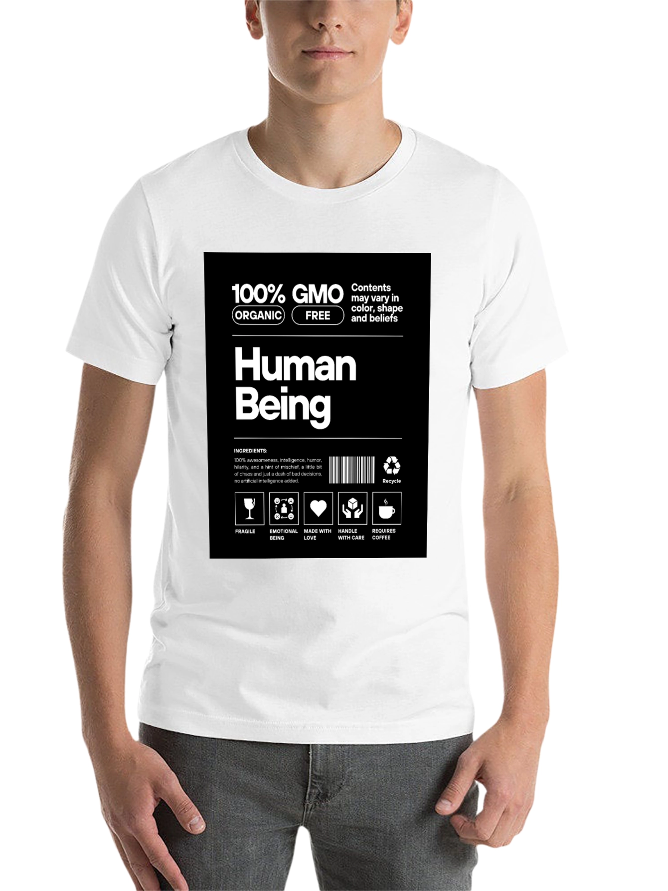 Black Human Being Ingredients T-Shirt view 14