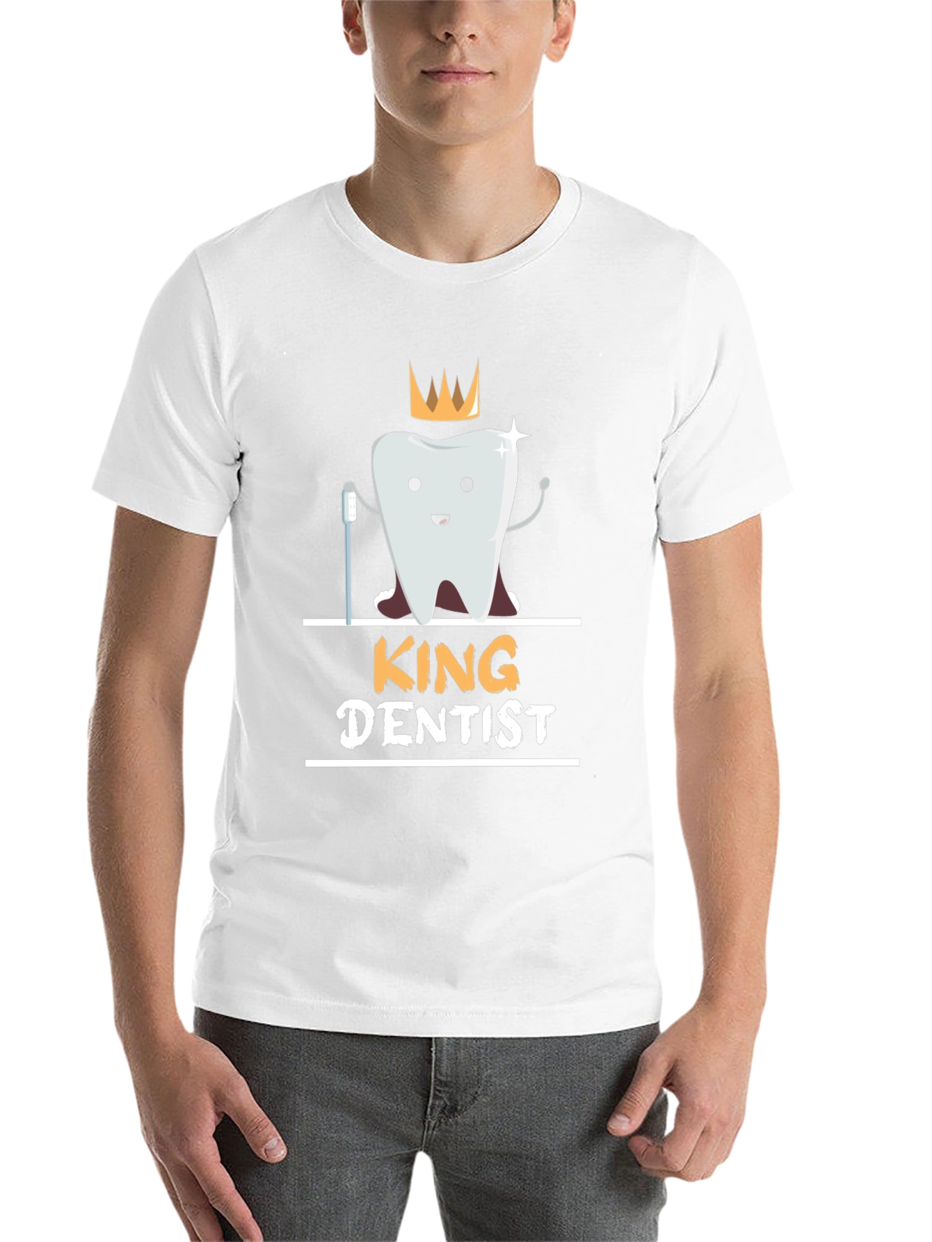 Black King Dentist T-Shirt - Funny Dental Hygienist Tee view 14