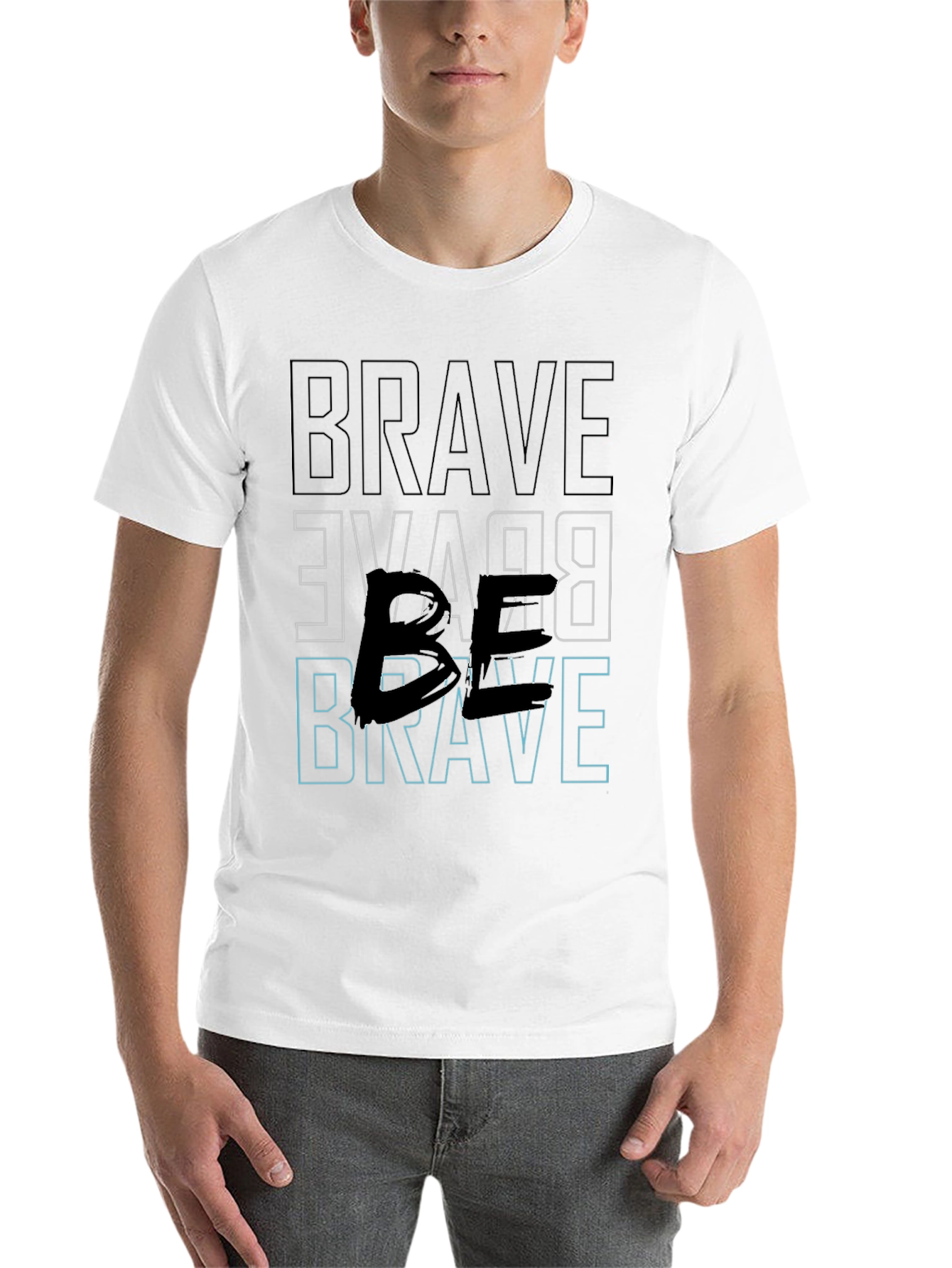 Black Brave Graphic Tee - Bold Black Print view 14
