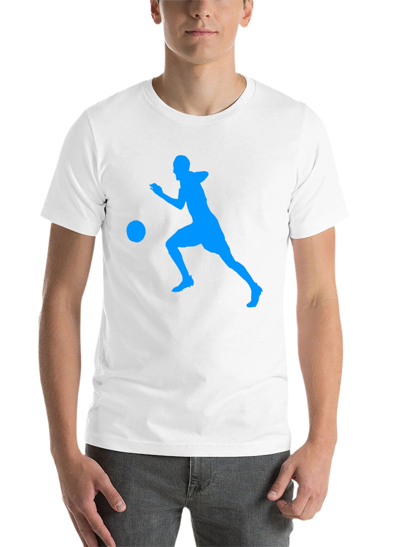 Black Soccer Player Graphic Tee - Black view 14