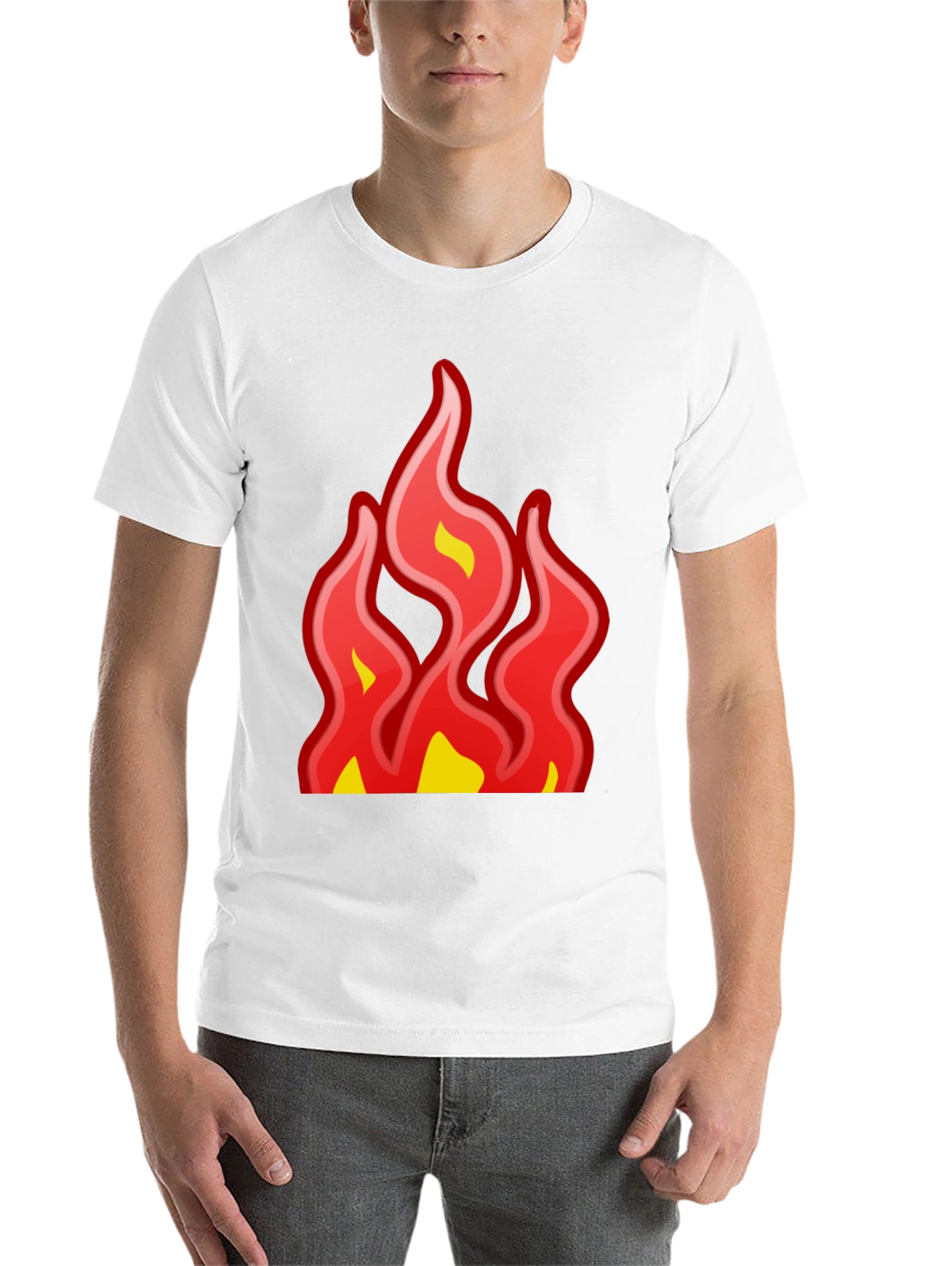 Black Fiery Graphic Tee - Bold Statement T-Shirt view 14