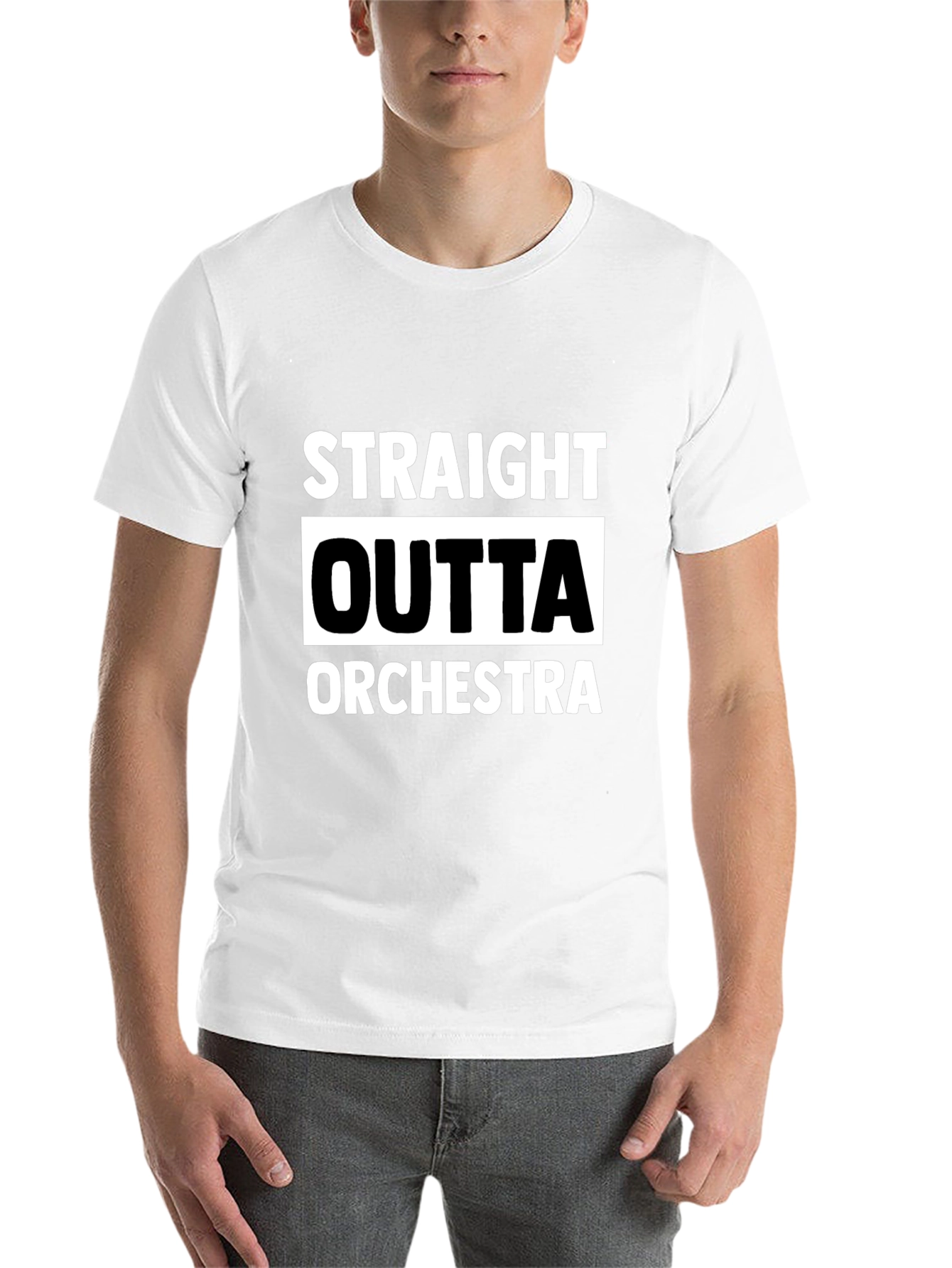 Black Straight Outta Orchestra Black T-Shirt view 14