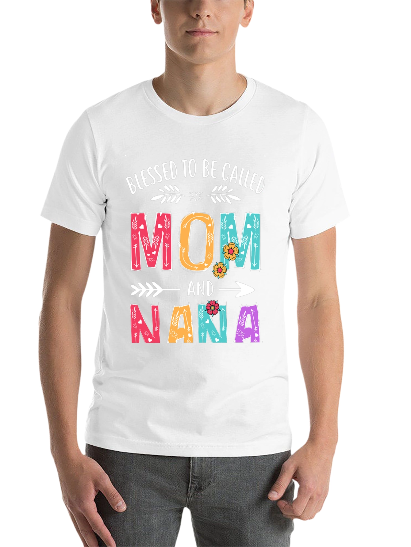 Black Blessed Mom & Nana T-Shirt view 14