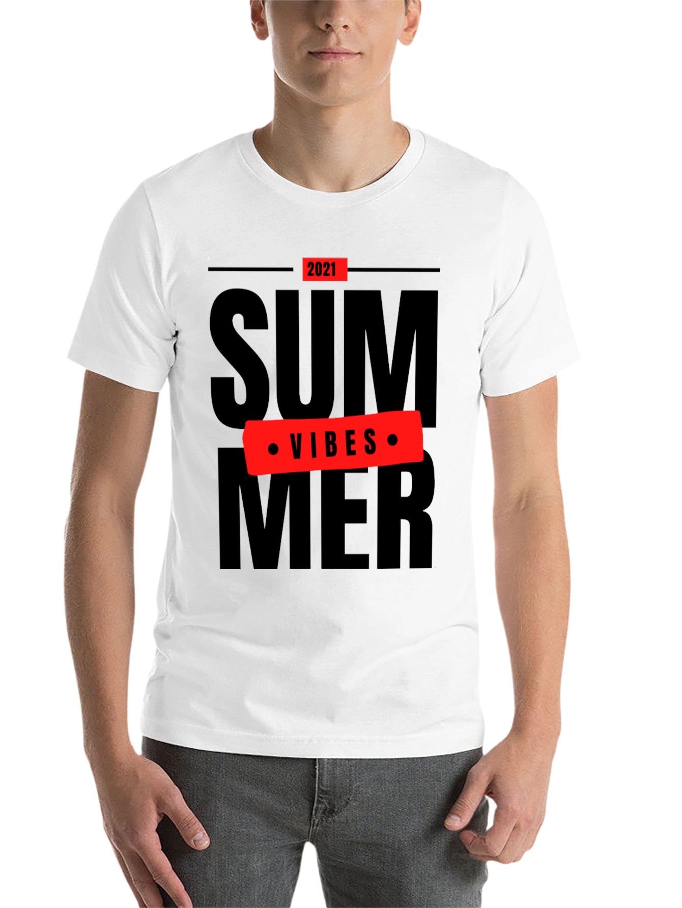 Black Summer Vibes 2021 Black T-Shirt view 14