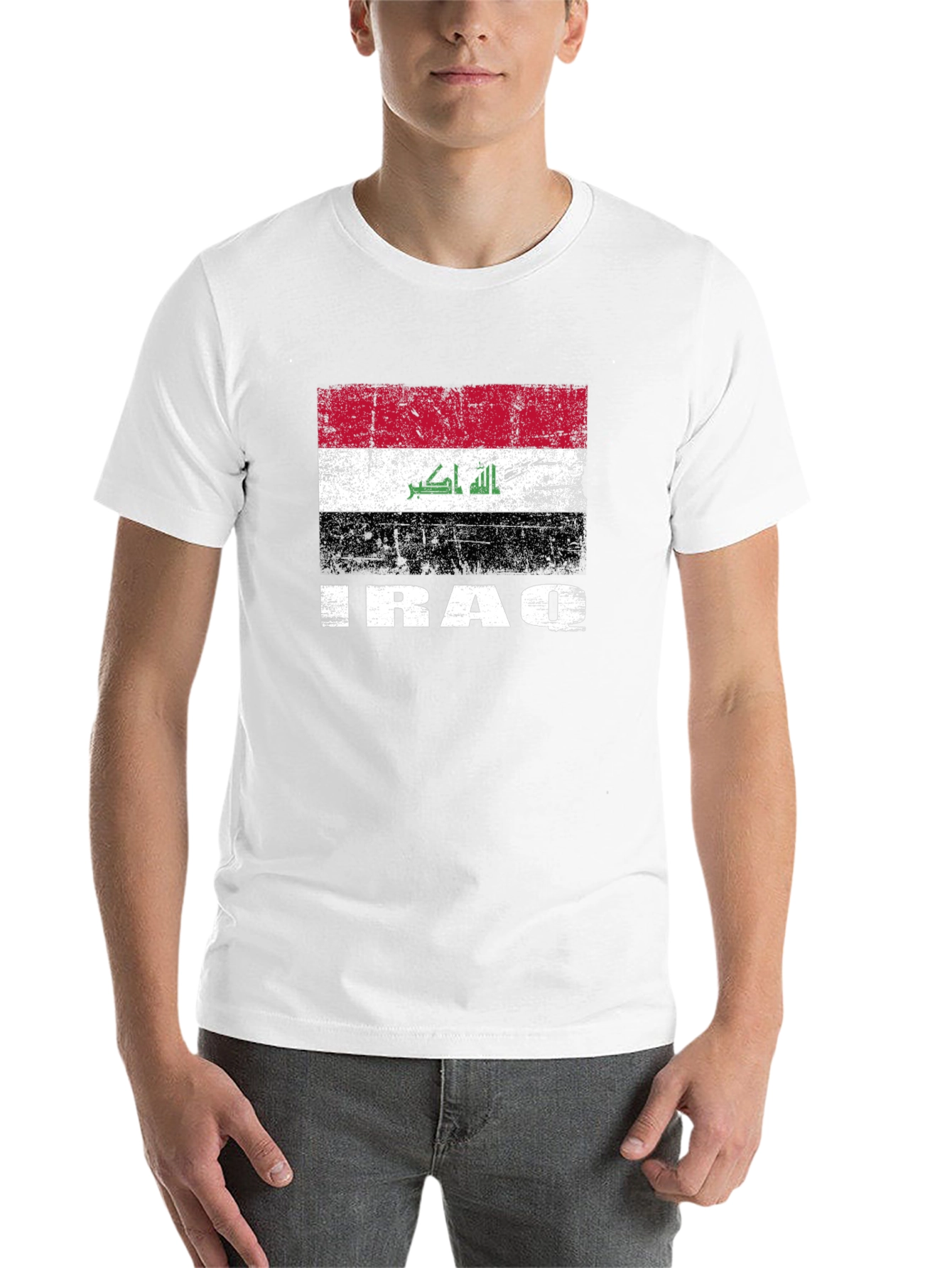 Iraq Flag T-Shirt - Distressed Graphic Tee - 14