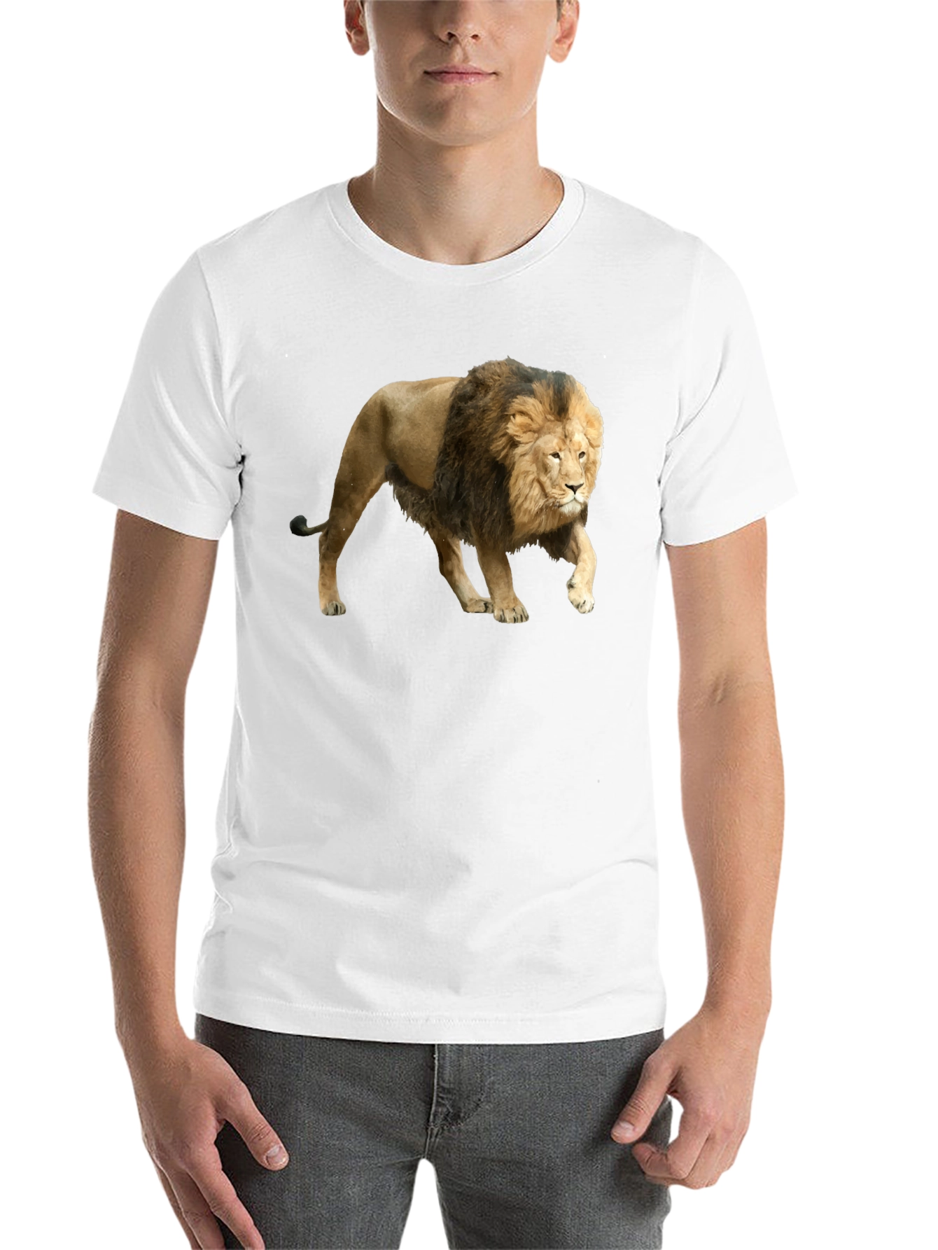 Black Lion Graphic Black T-Shirt view 14