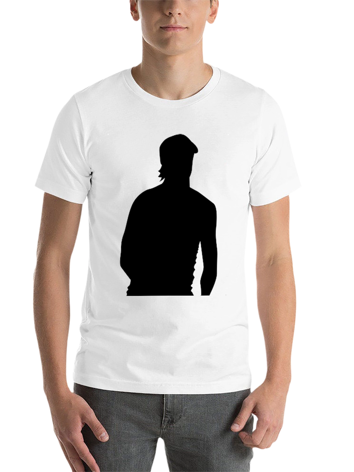 Black Silhouette Graphic Print Black T-Shirt view 14