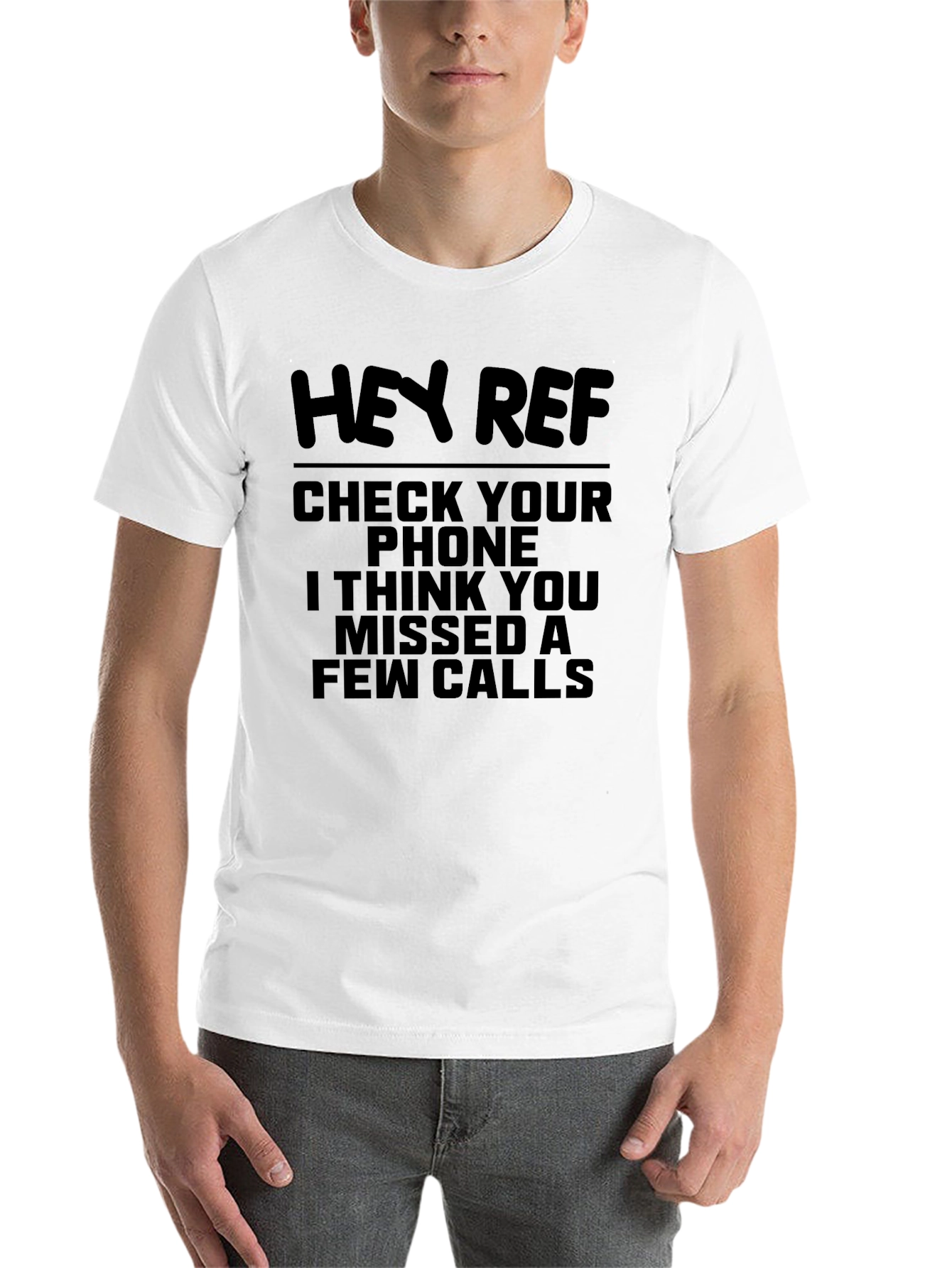 Black Hey Ref Missed Calls T-Shirt view 14