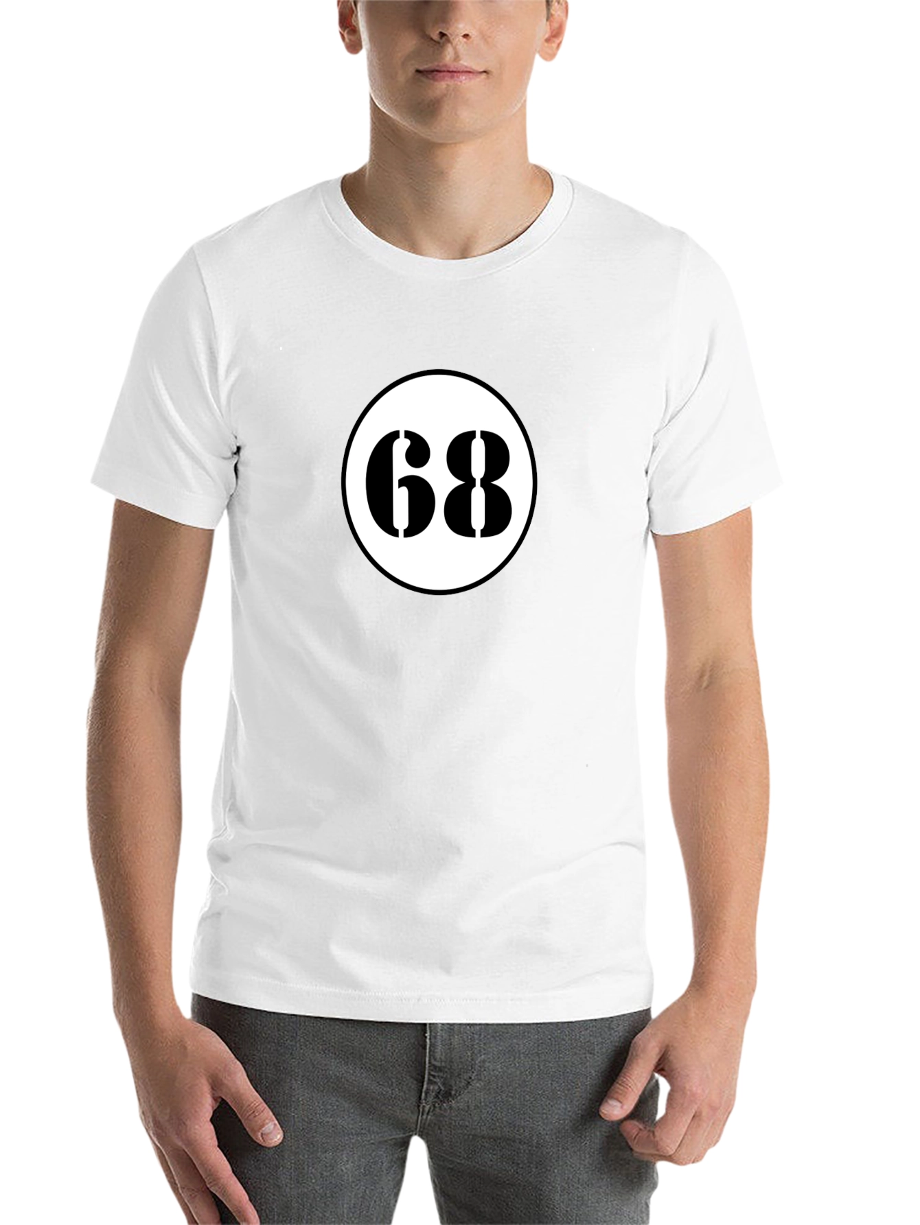 Black Retro 68 Racer Tee - Black Cotton Blend Shirt view 14