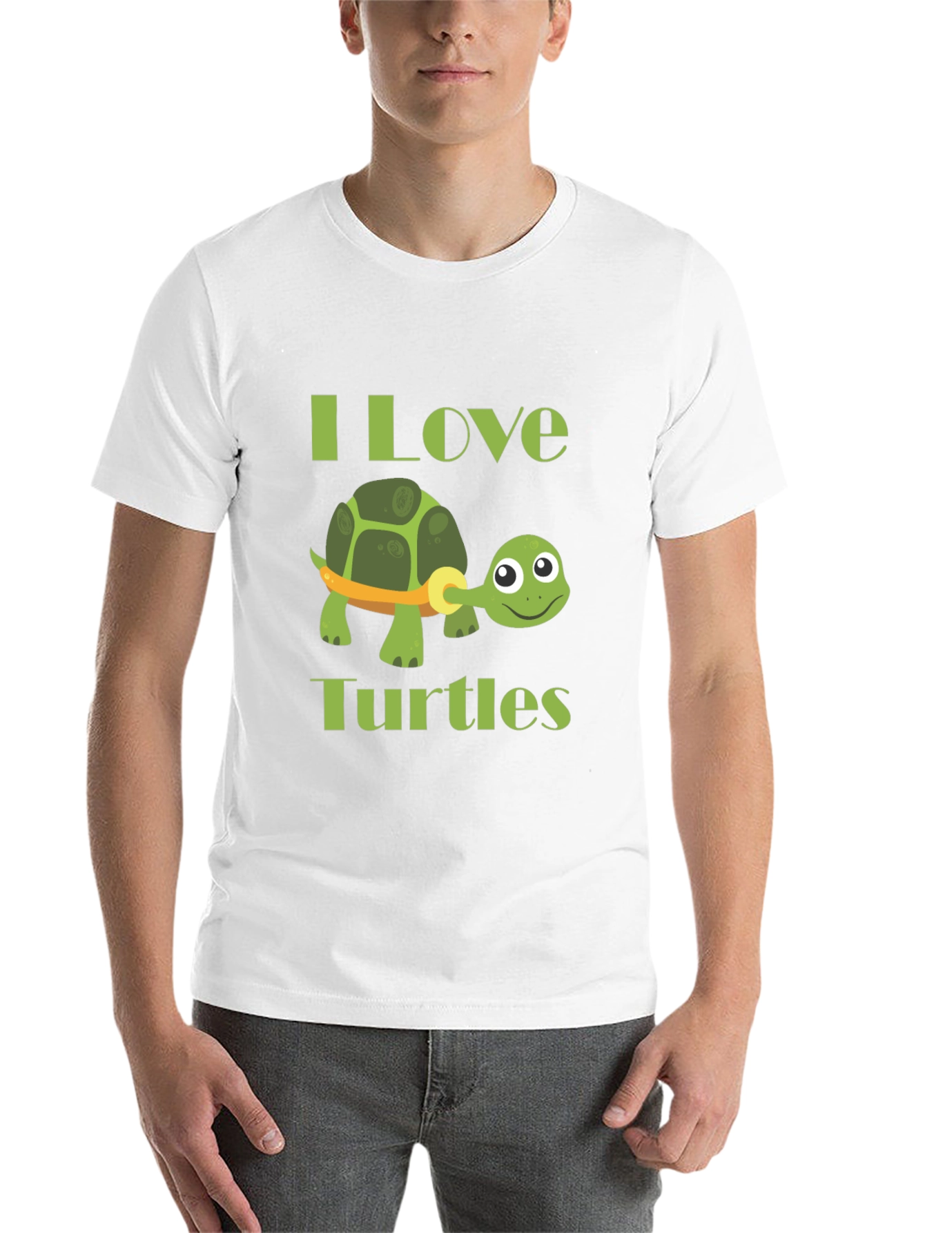 Black I Love Turtles Graphic T-Shirt view 14