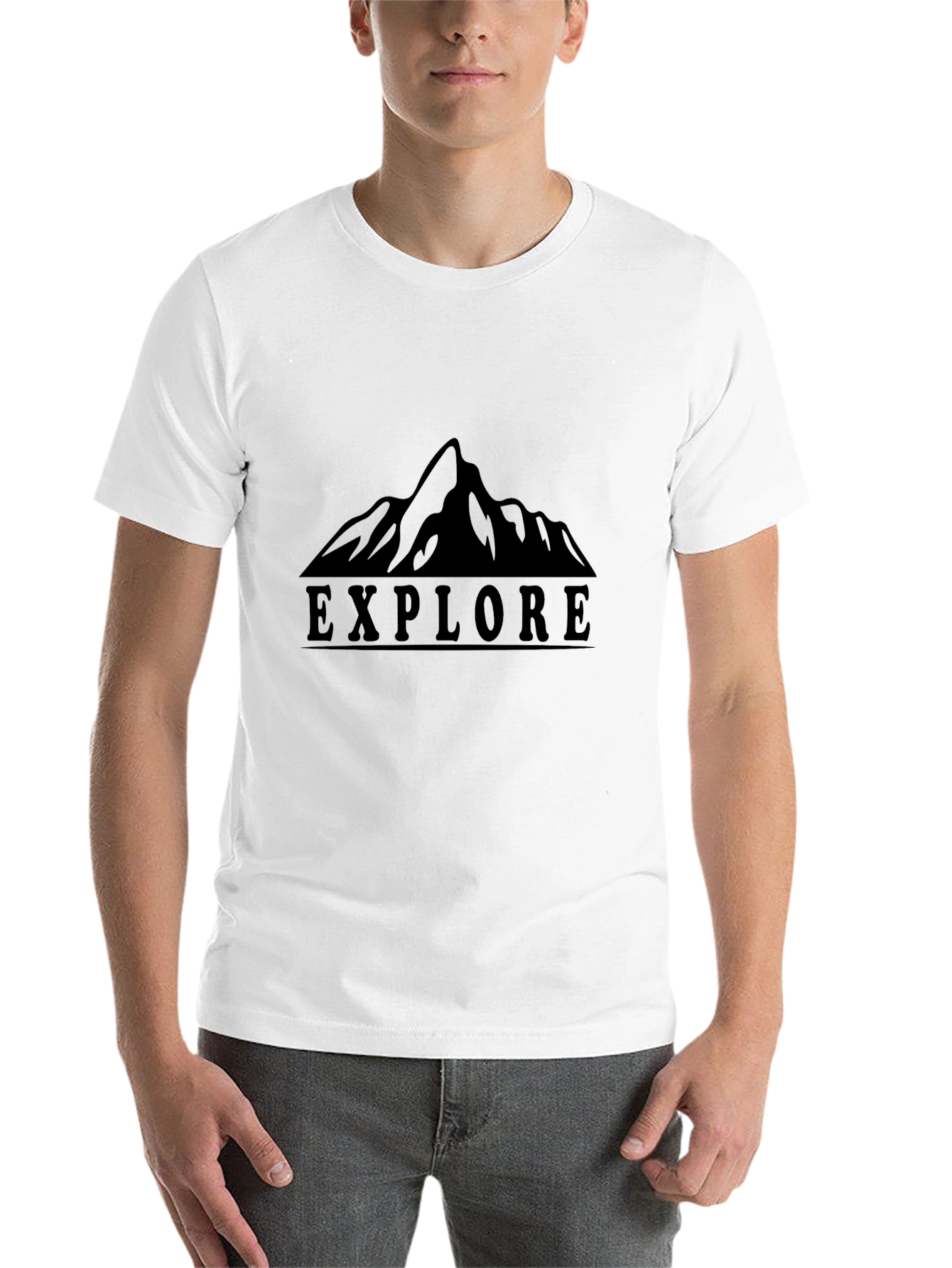 Black Explore Mountain Graphic Tee - Adventure Awaits! view 14