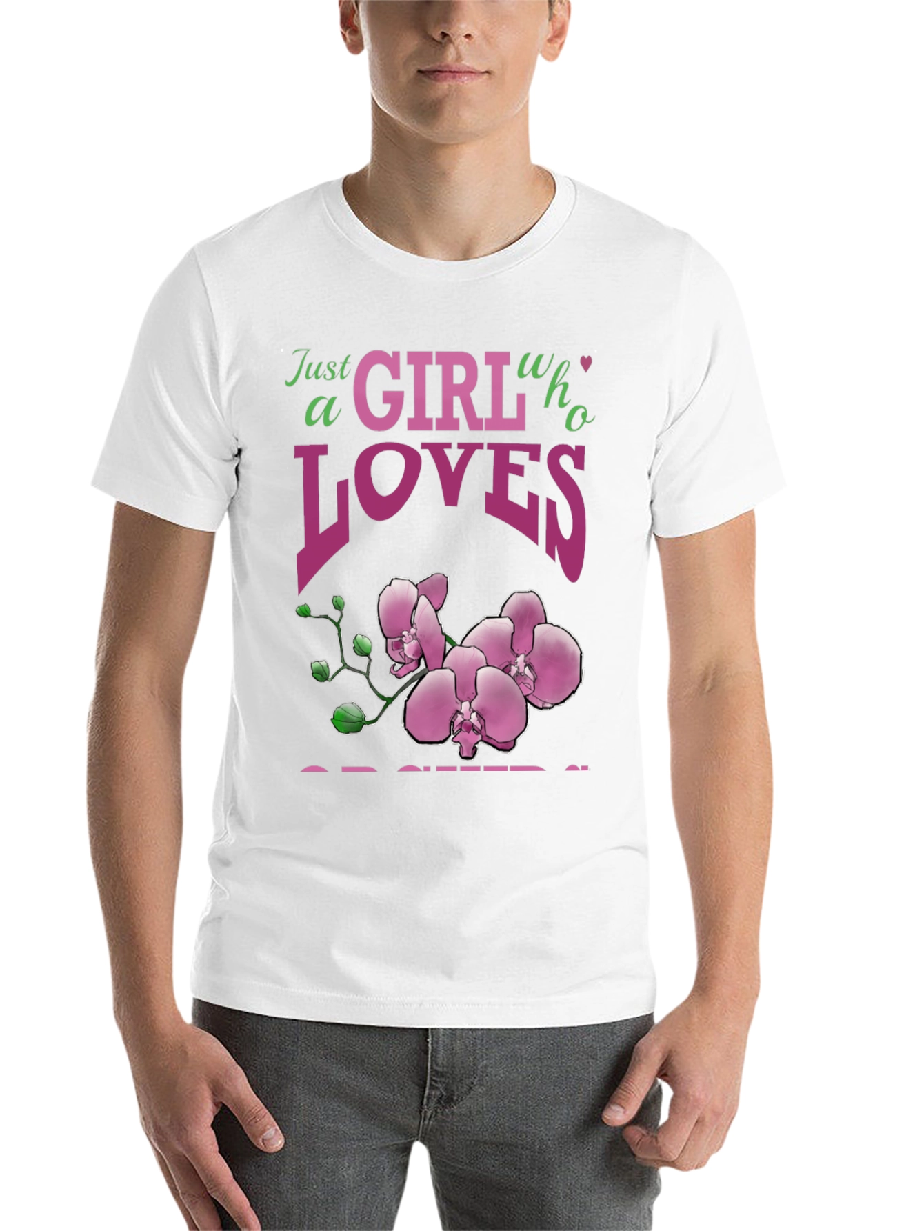 Black Orchid Lover Graphic Tee - Just a Girl Who Loves Orchids view 14