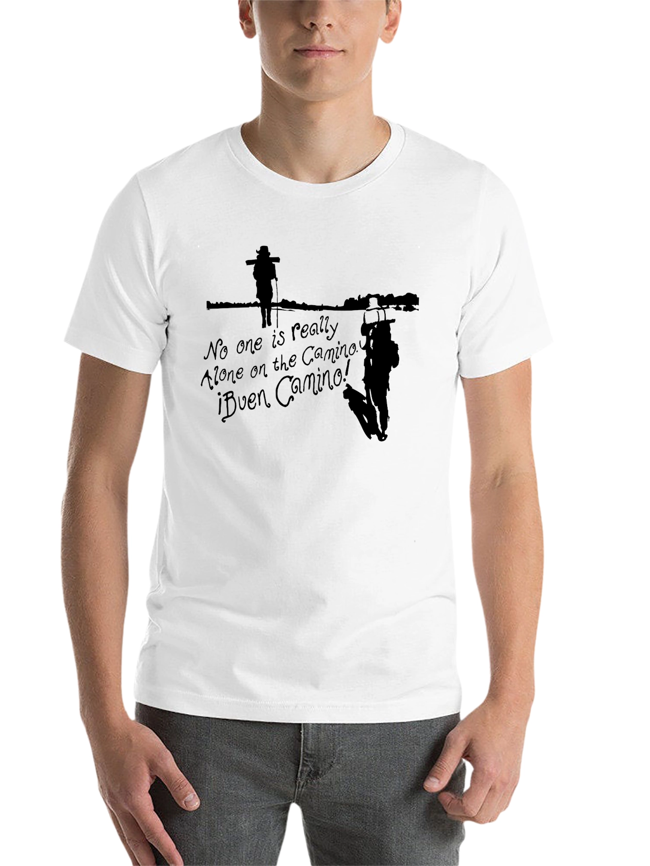 Black Buen Camino Pilgrim T-Shirt view 14