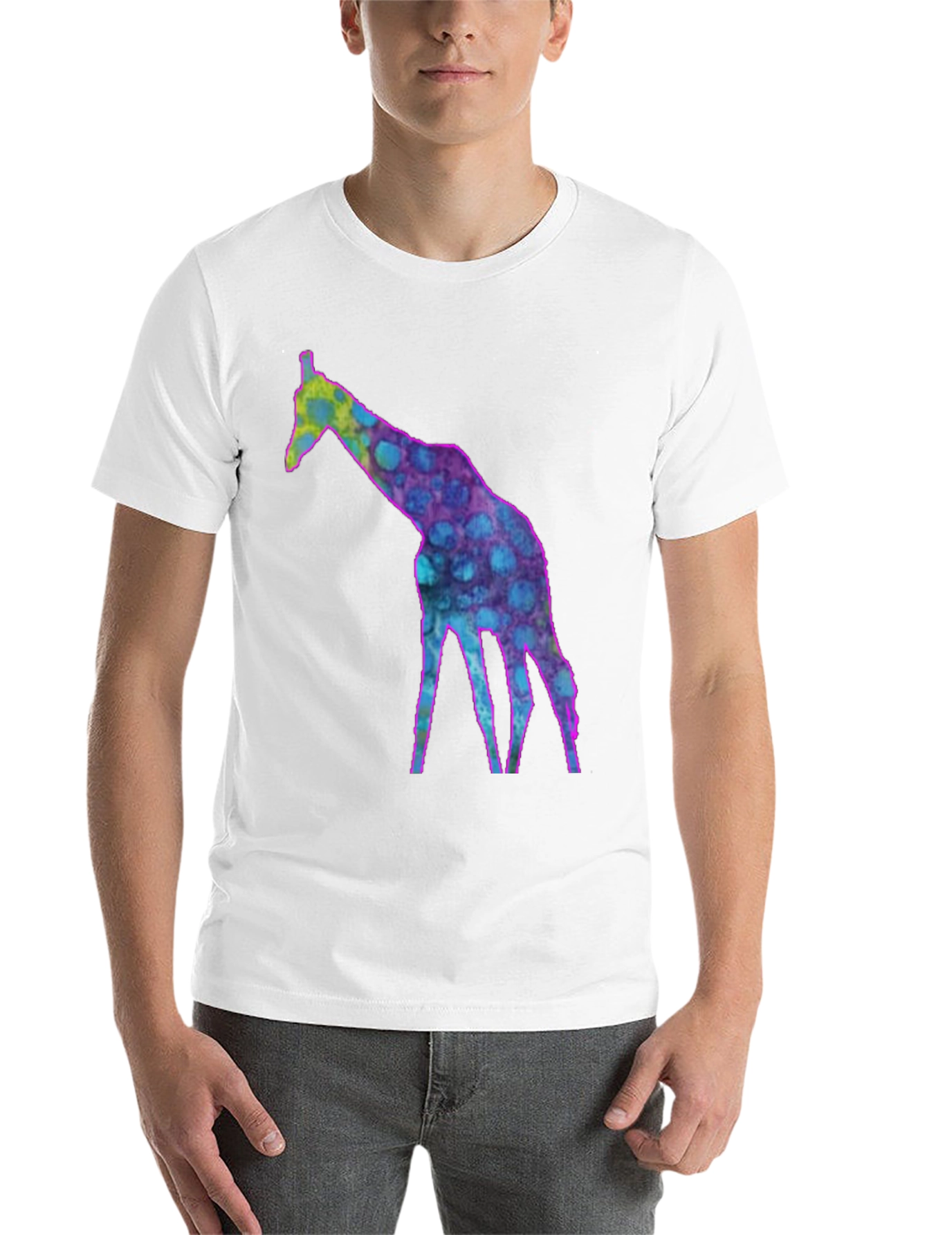 Black Cool Giraffe Graphic Tee - Funky Fashion T-Shirt view 14