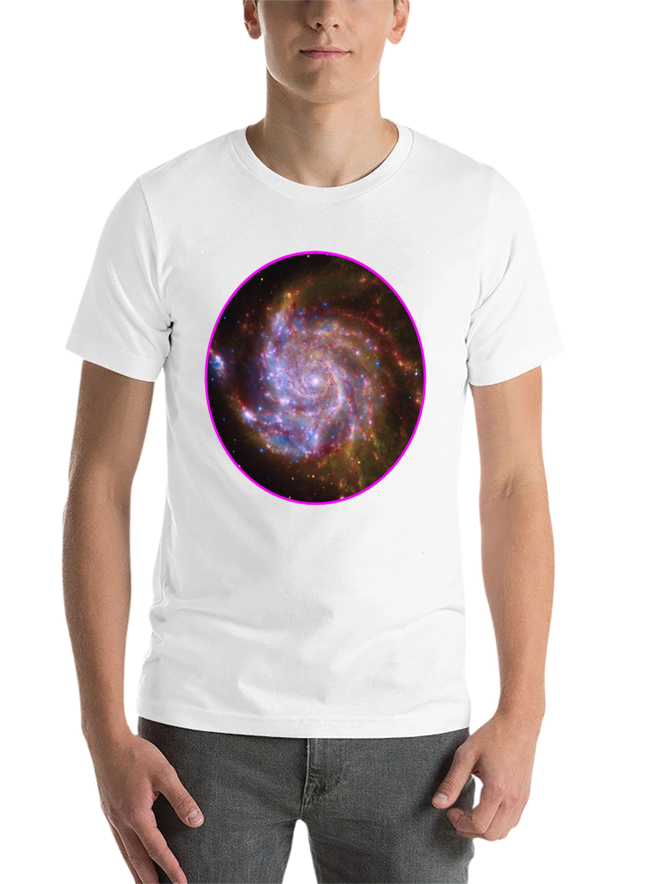 Black Galaxy Print Black T-Shirt view 14