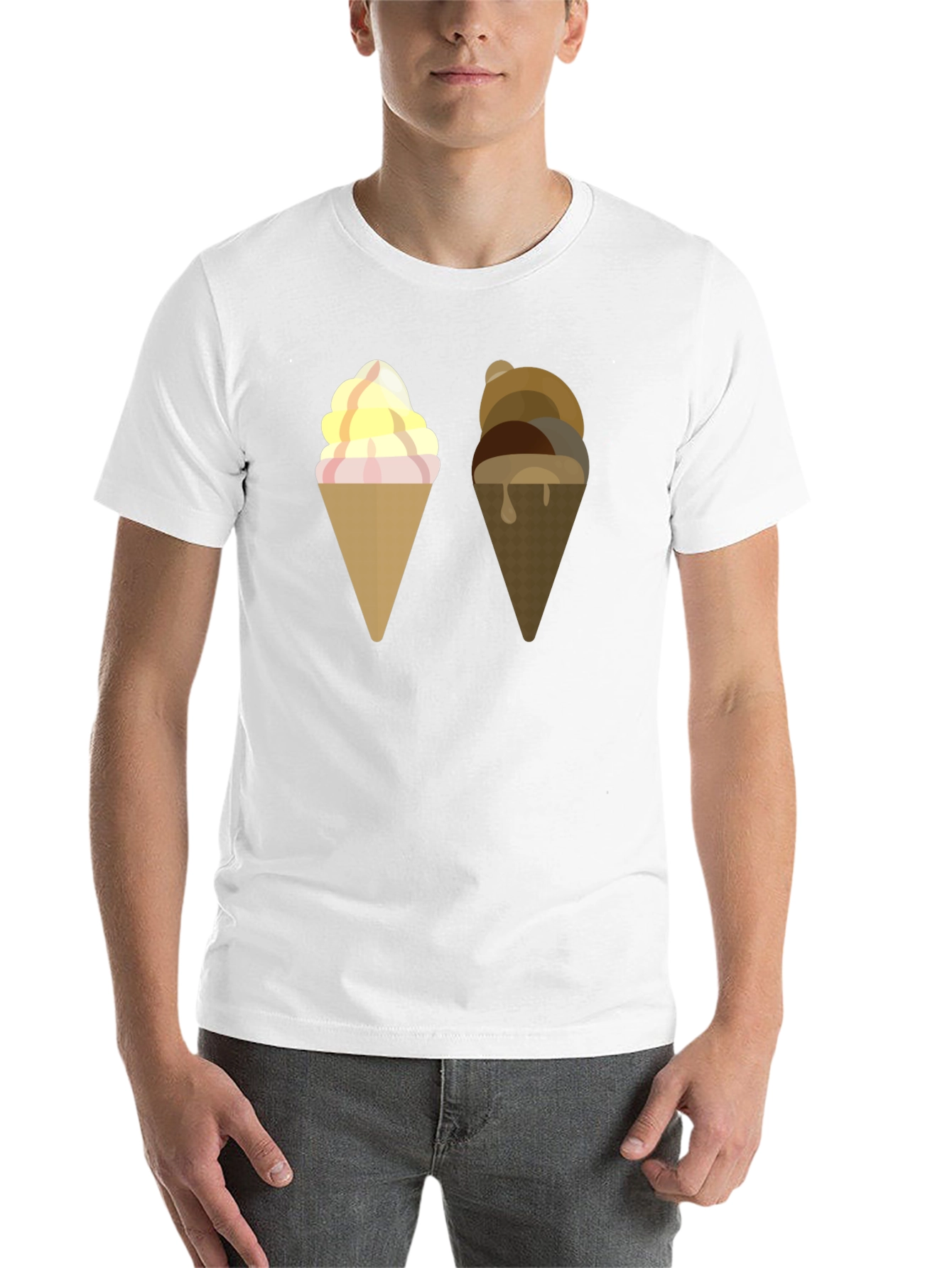 Black Ice Cream Cone Graphic T-Shirt view 14