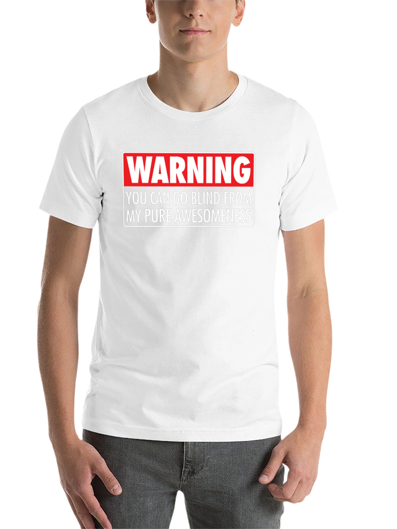 Black Warning: Pure Awesomeness Graphic Tee view 14