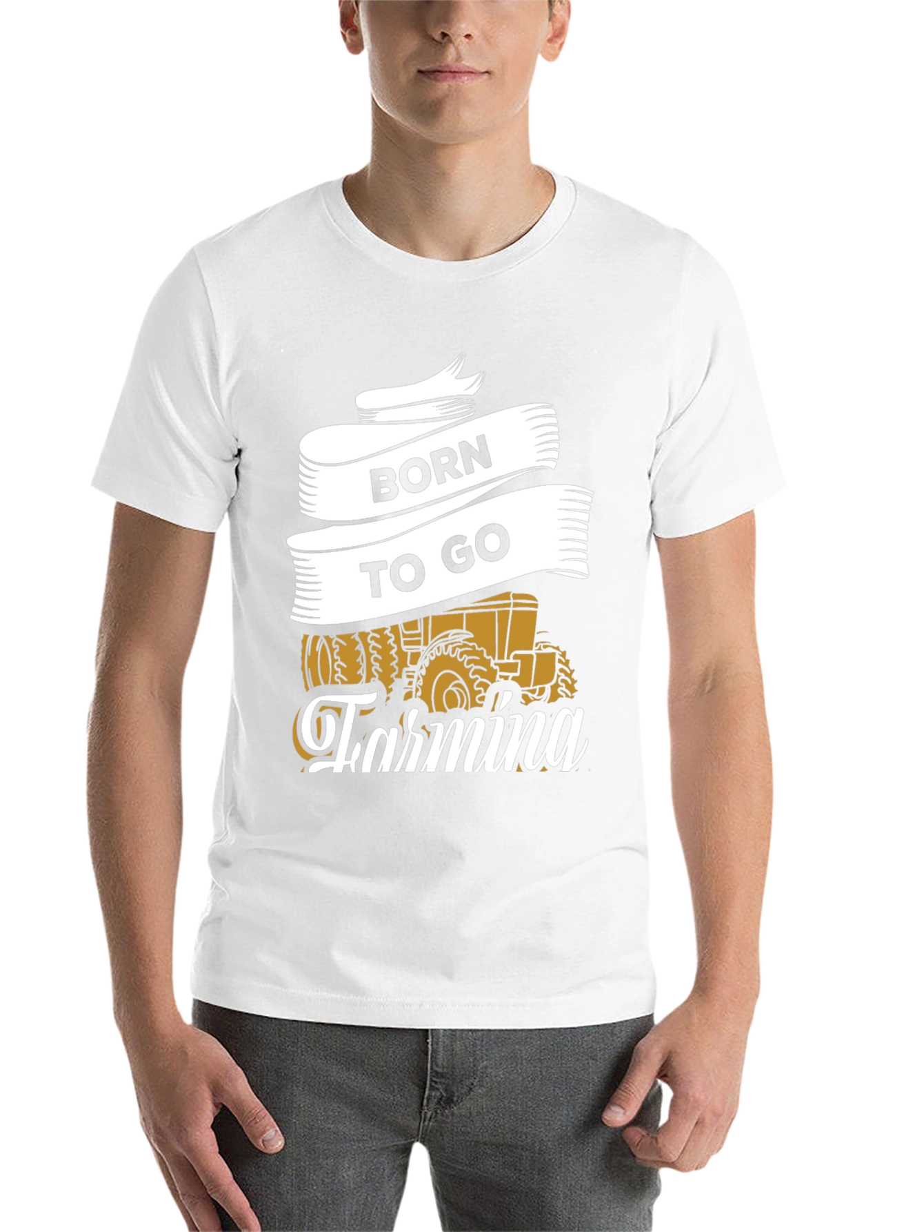 Born to Go Farming T-Shirt -  Tractor Graphic Tee - 14