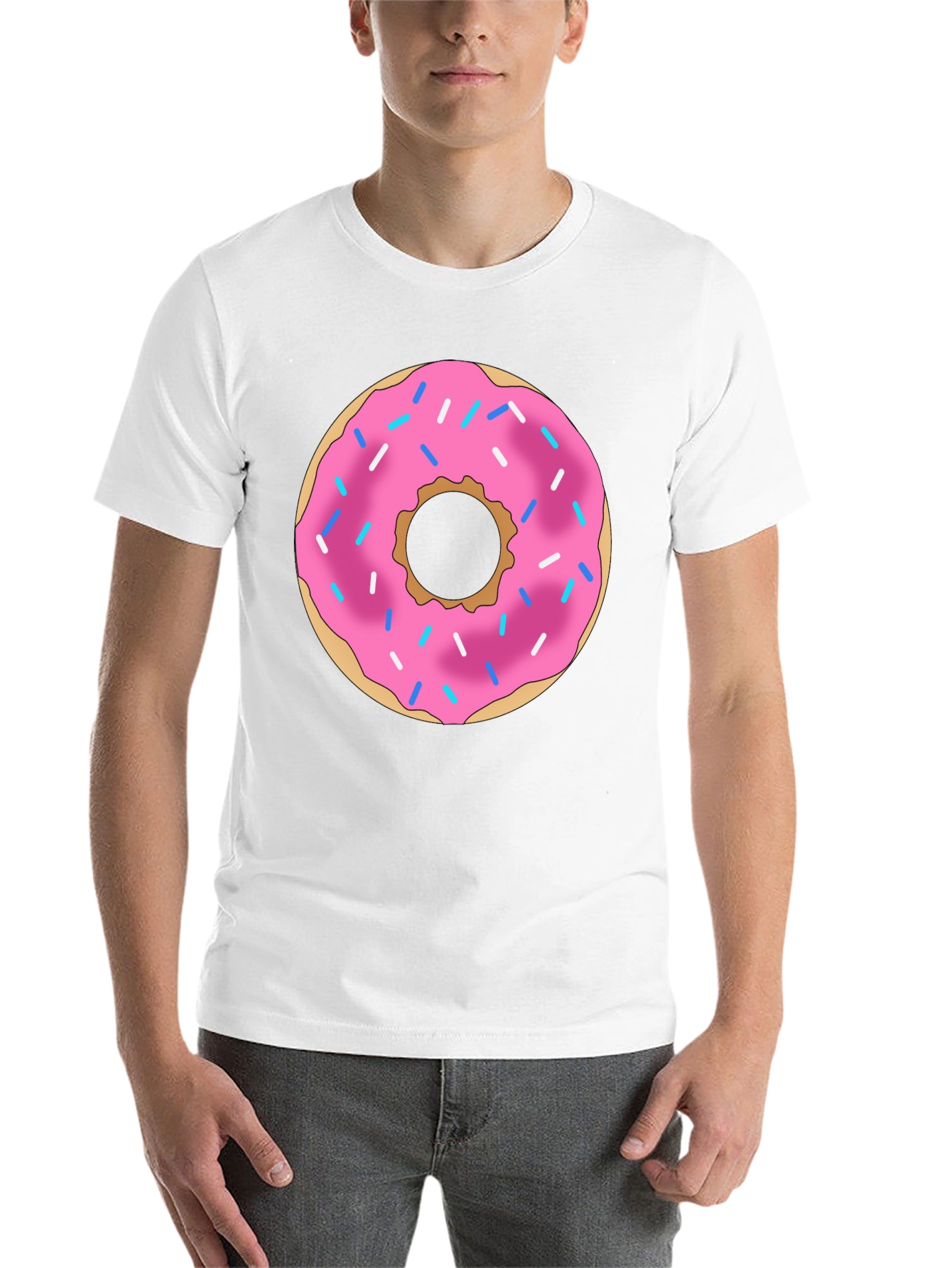 Black Donut Graphic Print Black T-Shirt view 14